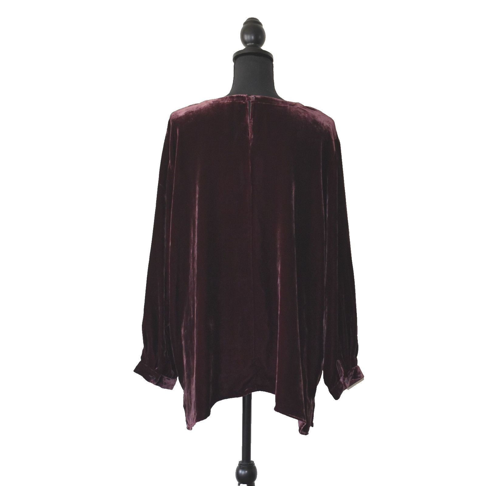 Eileen Fisher NWT EILEEN FISHER Velvet Long Sleeve Round Neck Top 2X $248 Size XXL / US 16-18 / IT 52-54 - 3 Thumbnail