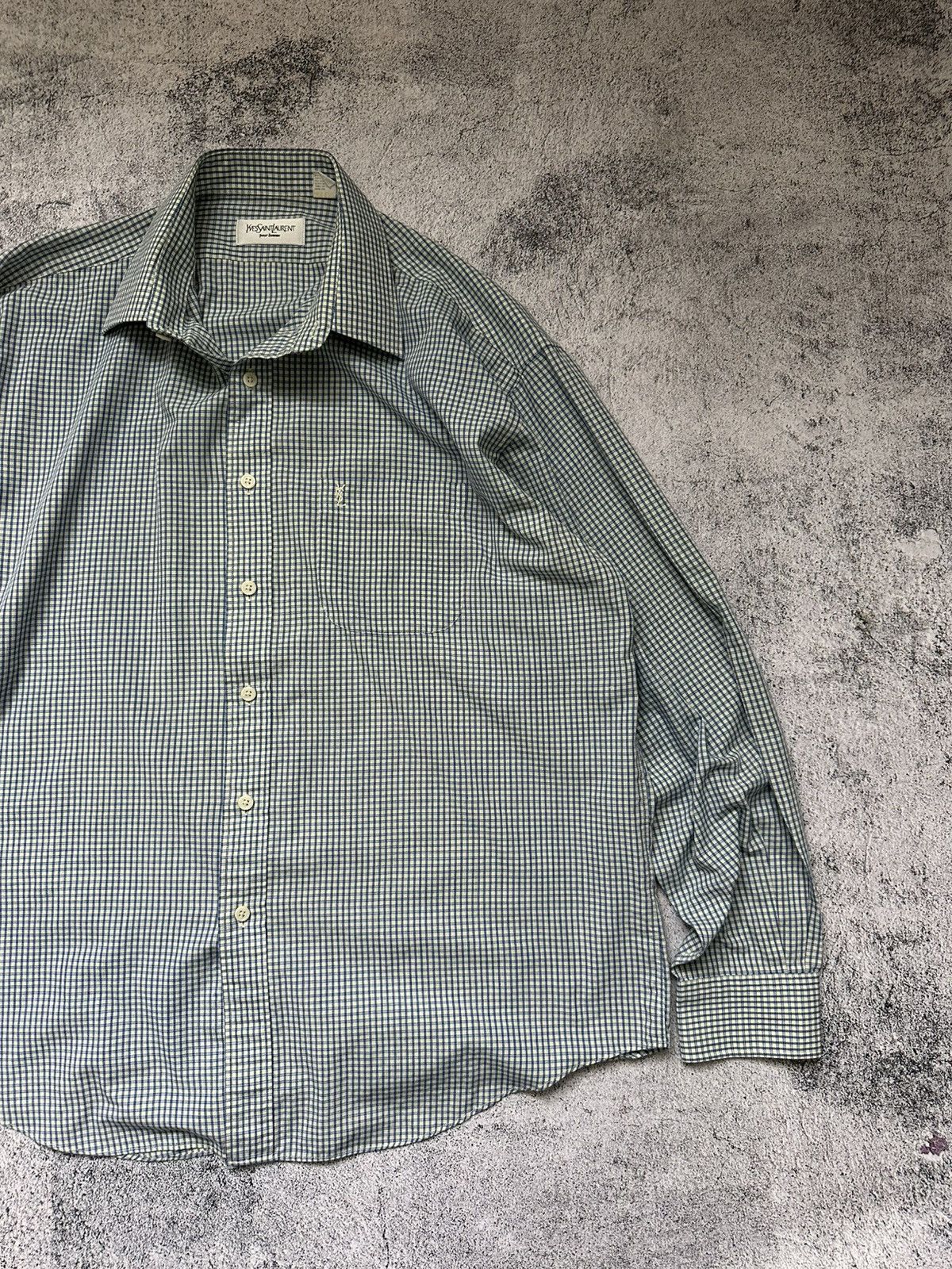 Yves Saint Laurent Yves Saint Laurent Dress Shirt Logo Size US XL / EU 56 / 4 - 3 Thumbnail