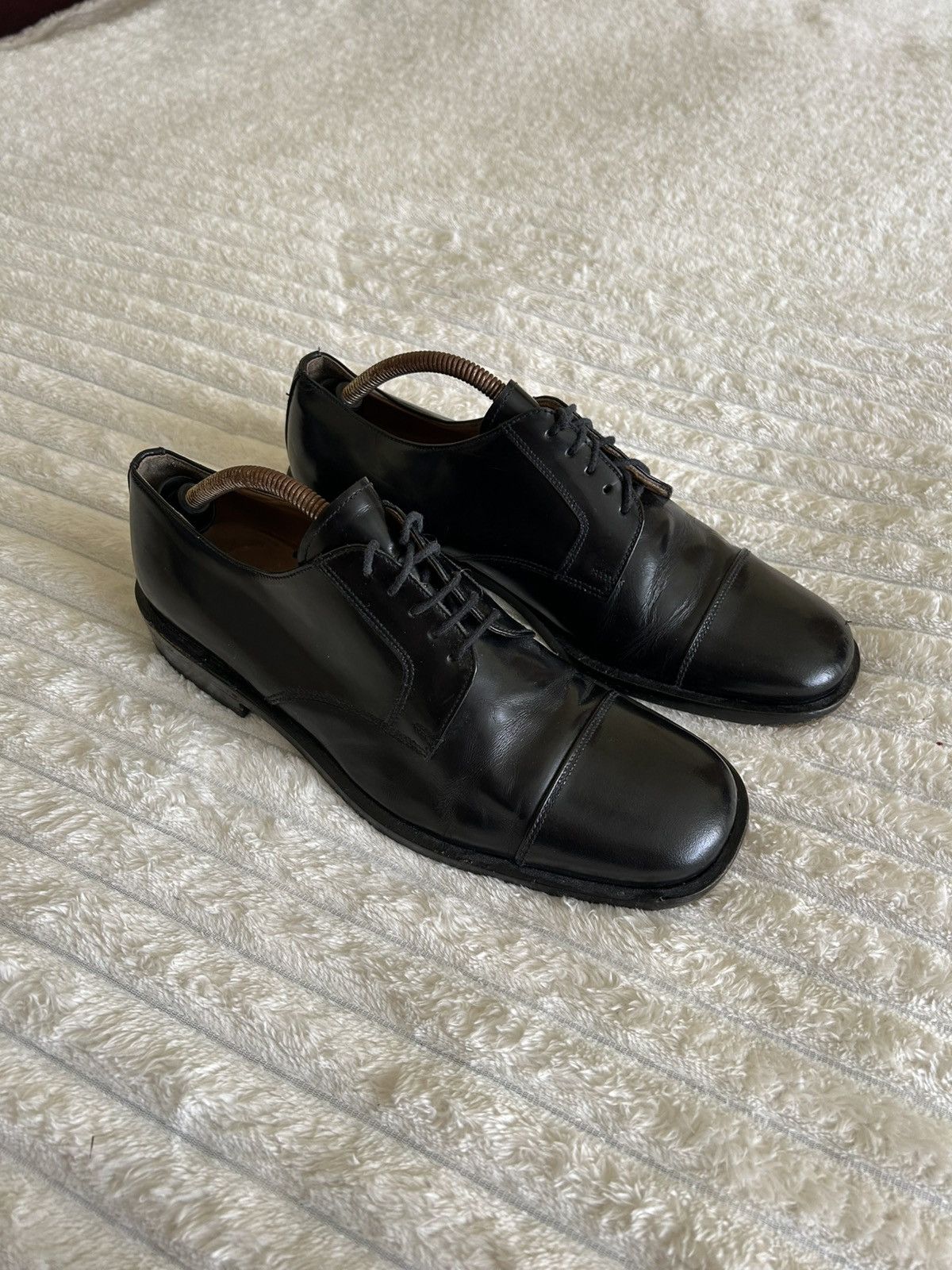 Dolce & Gabbana Dolce&Gabbana Black Leather Square Toe Lace-Up Oxfords US 7 Size US 7.5 / EU 40-41 - 1 Thumbnail