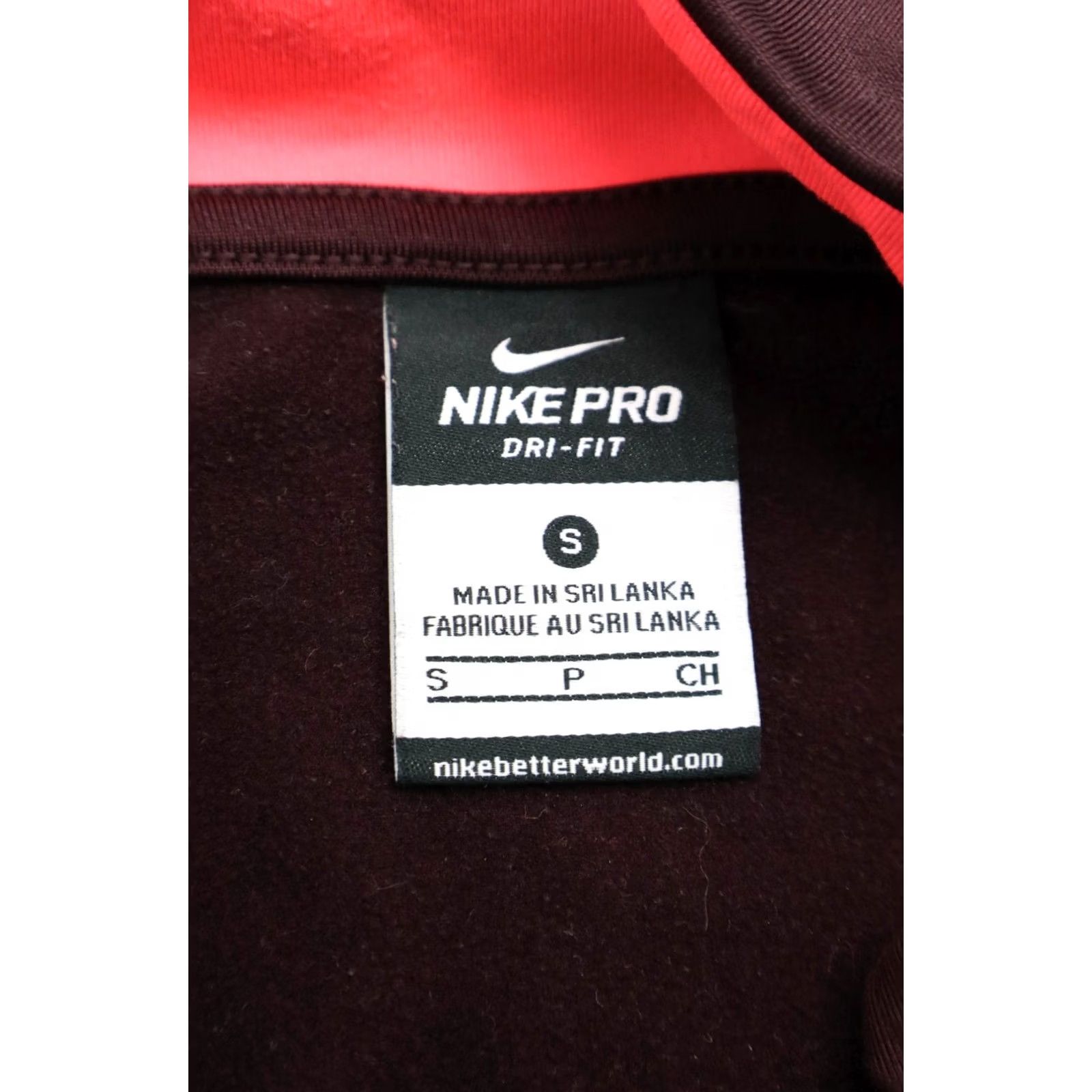 Nike Nike Pro Dri-Fit Sweatshirt Women's Small Pullover Half Zip Neck Burgundy Size S / US 4 / IT 40 - 7 Thumbnail