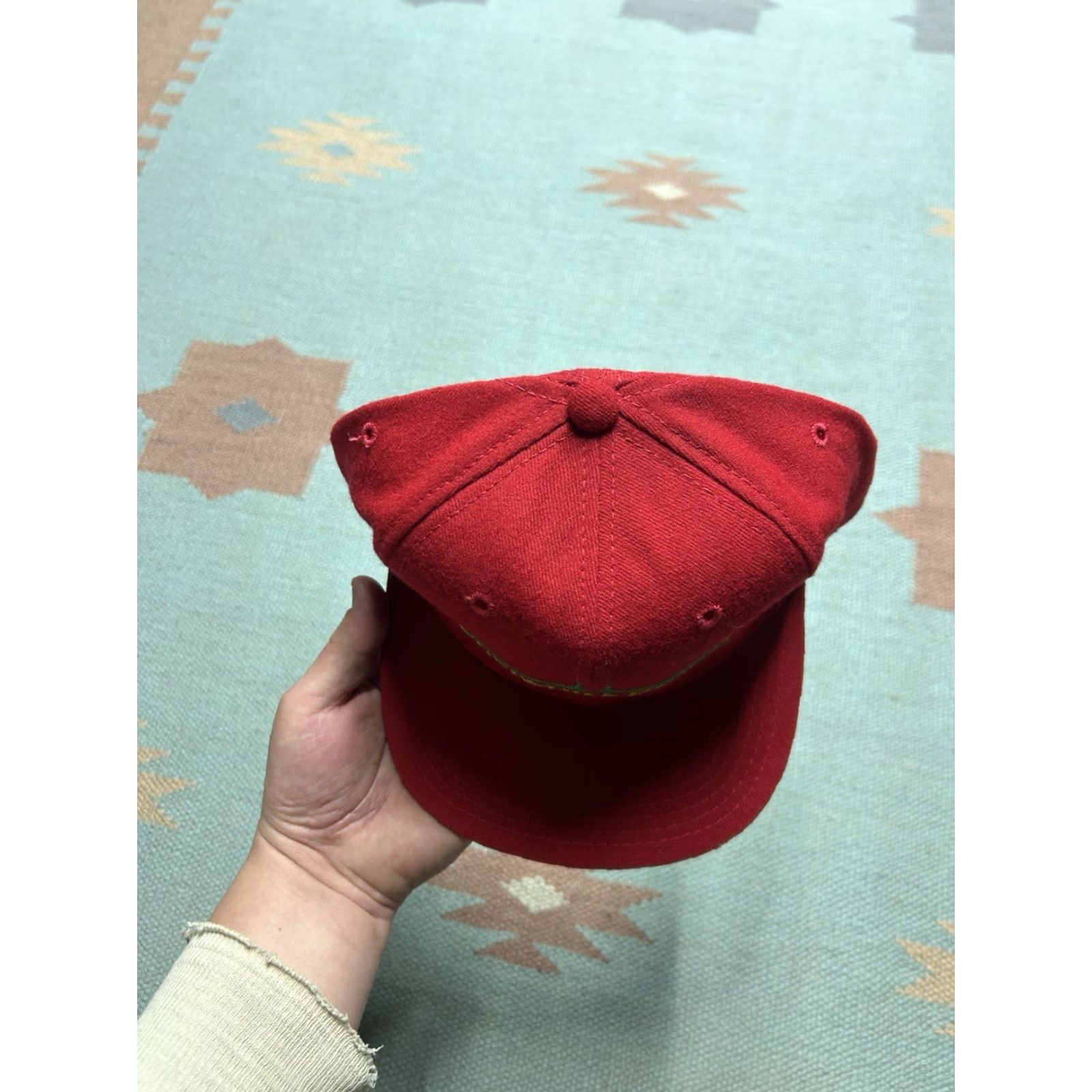 Sports Specialties VINTAGE Sports Specialties Snapback Hat Cap Wool Red Men's Adjustable Kentucky Derby Churchill Downs Derby Hat Size ONE SIZE - 4 Thumbnail