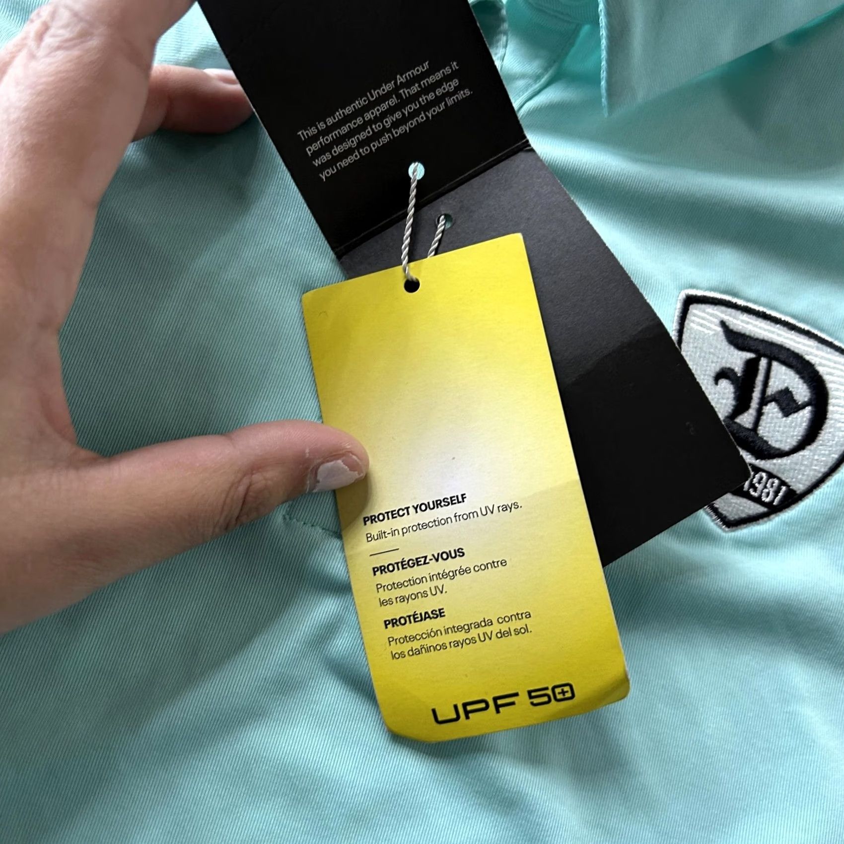 Under Armour VINTAGE Under Armour Golf Polo Shirt Womens Small Blue UPF 50 Stretch Erie Insurance Size S / US 4 / IT 40 - 4 Thumbnail