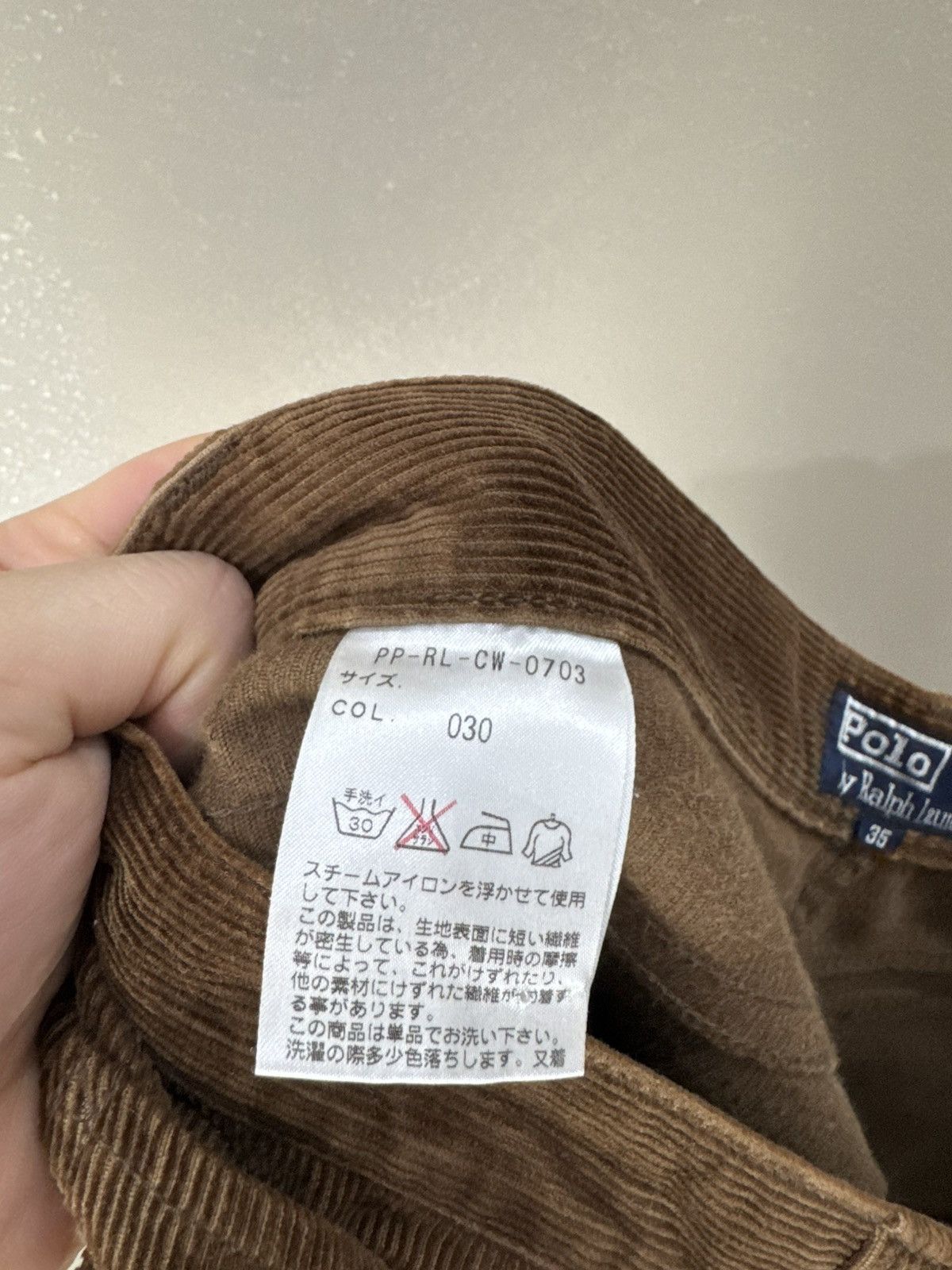 Polo Ralph Lauren Vintage Japan Edition Polo Ralph Lauren Corduroy Pants Size US 35 - 4 Thumbnail