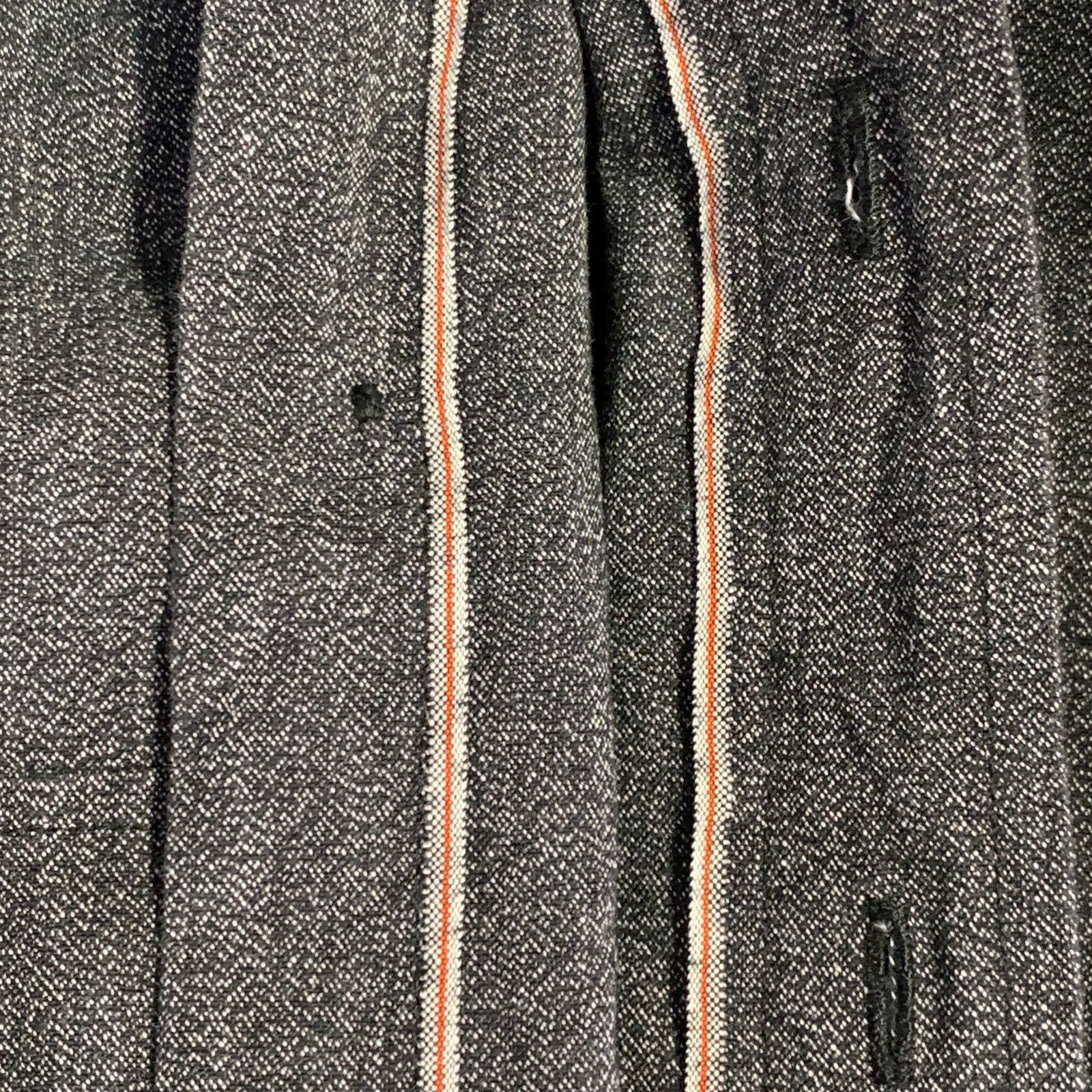 Jean Shop Size S Grey Black Cotton Two Pockets Long Sleeve Shirt Size US S / EU 44-46 / 1 - 6 Thumbnail