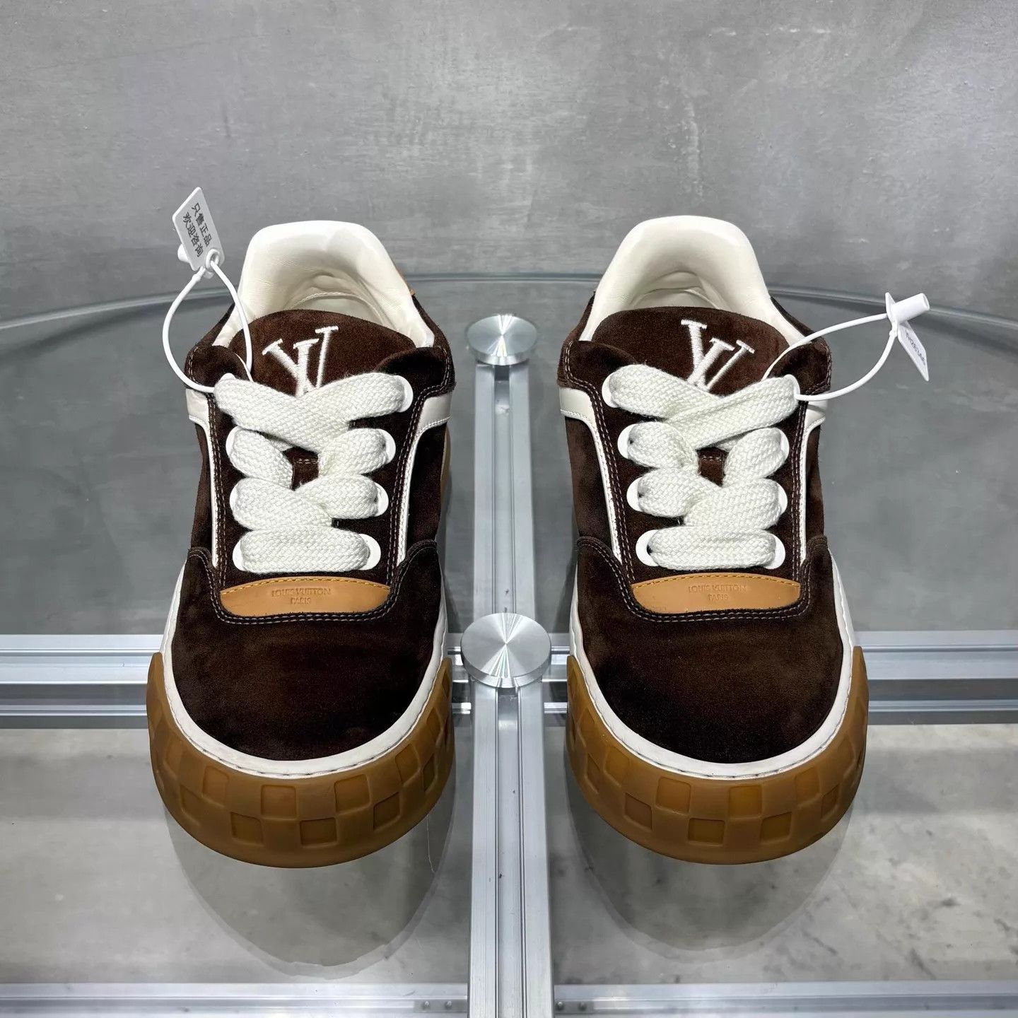 Louis Vuitton LV Tilted Brown Biscuit Shoes UK8 42 Size US 9 / EU 42 - 1 Thumbnail