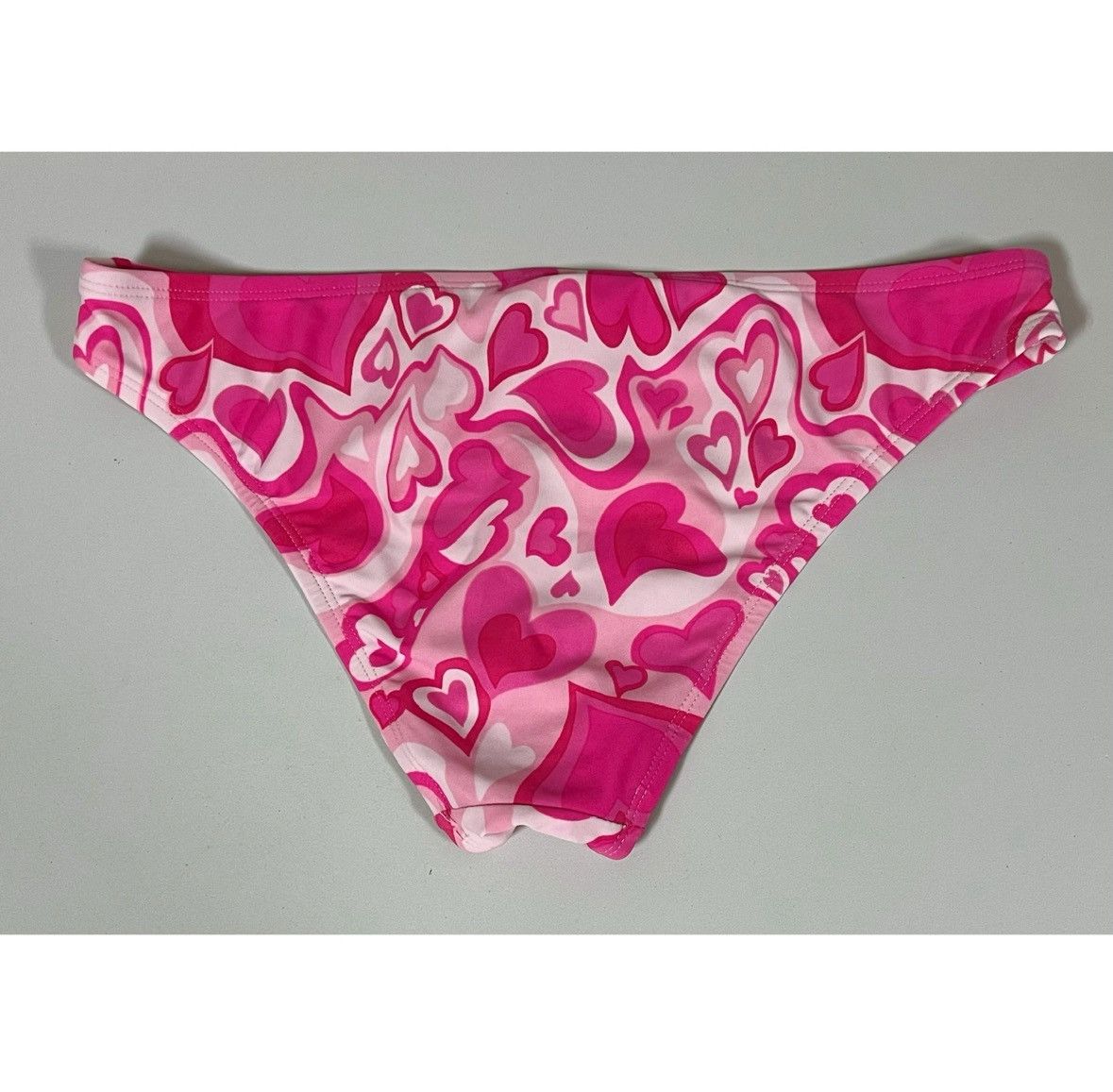 Japanese Brand × Vintage Pink Hearts Bikini Bottoms Swimwear Bathing Suit Size S 🩷 Size ONE SIZE - 3 Thumbnail