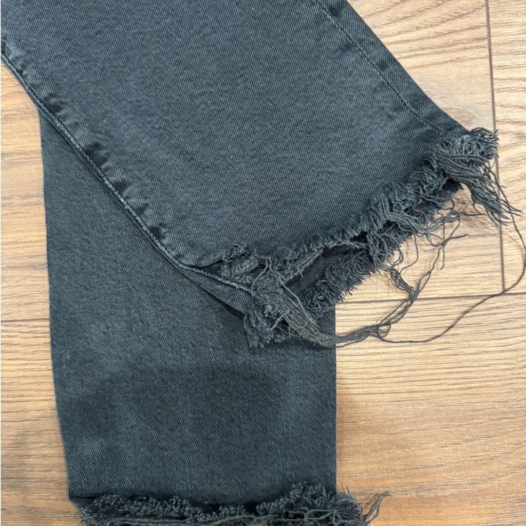 Agolde Agolde Toni Mid-Rise Charcoal Distressed Jeans 28 Size 28" / US 6 / IT 42 - 4 Thumbnail