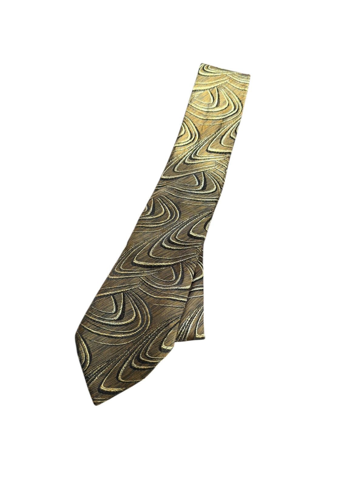 Other Vintage Brown Silk Jacquard Tie Hakata Woven Size ONE SIZE - 2 Thumbnail