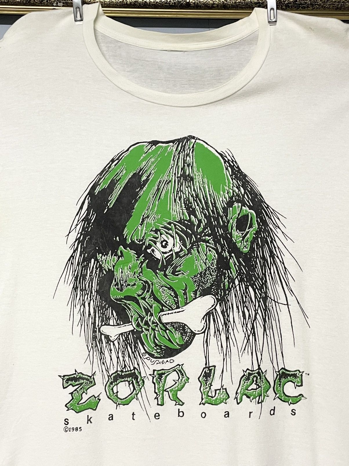 Vintage Vintage 1985 Zorlac Pushead Skateboard Skull Single Stitch Size US L / EU 52-54 / 3 - 3 Thumbnail