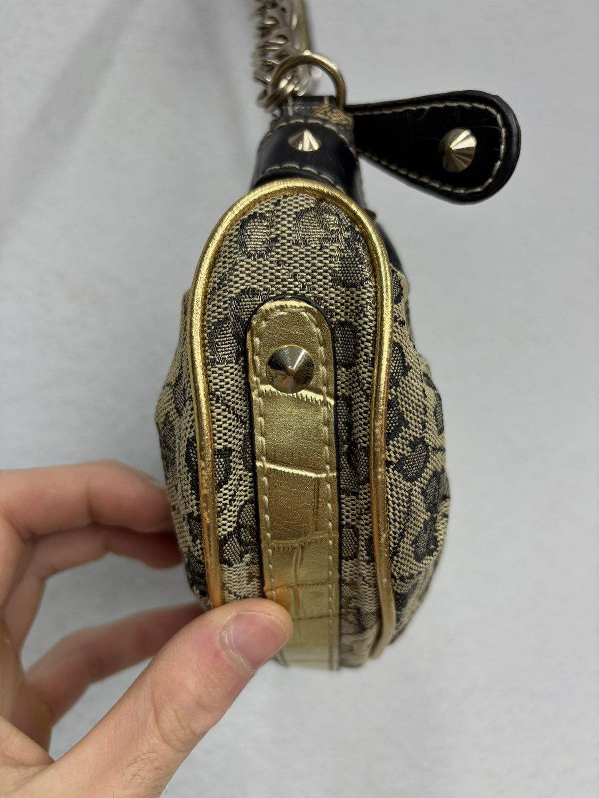 Guess Archive Guess Gold Metal y2k Baguette Shoulder Mini Bag Size ONE SIZE - 15 Thumbnail