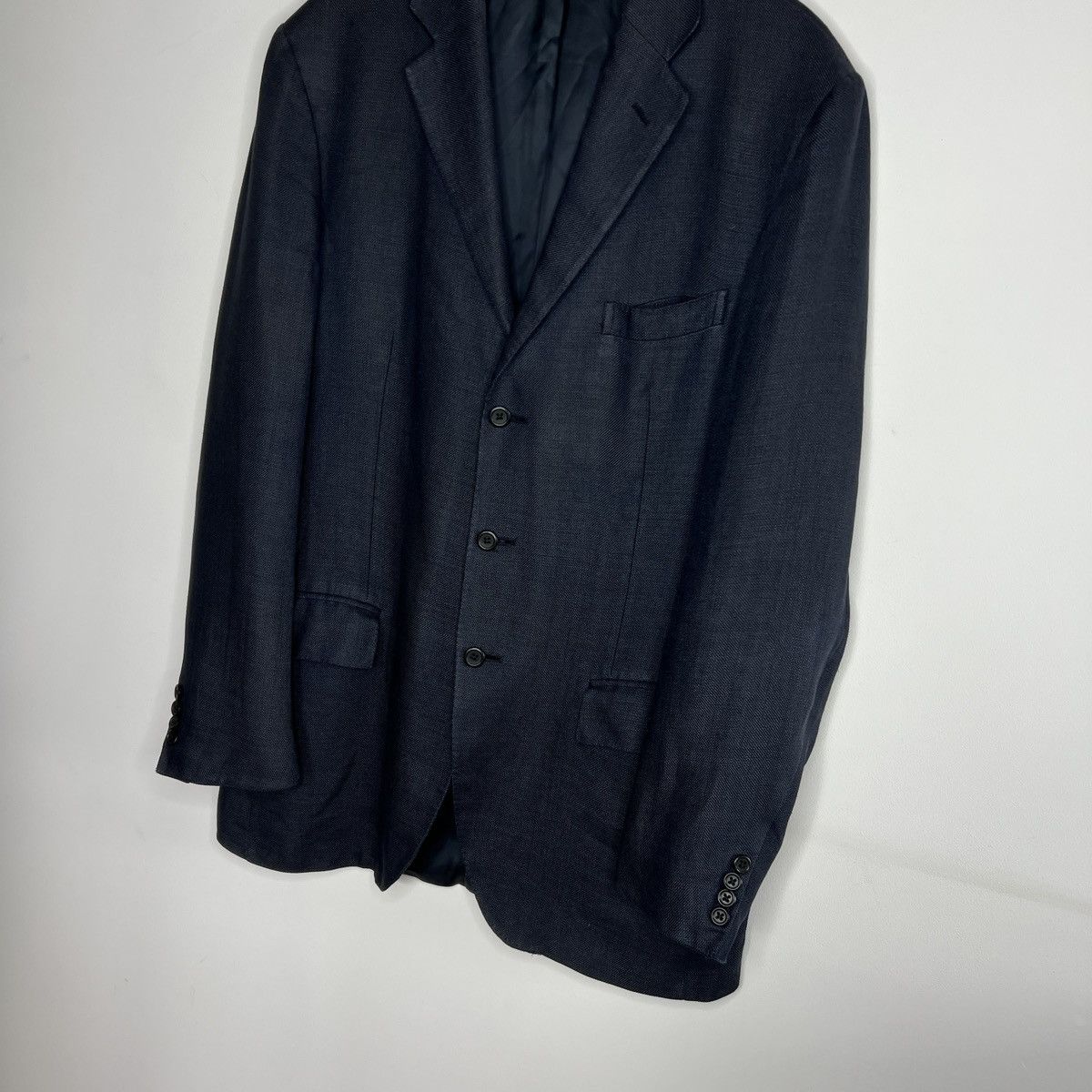 Polo Ralph Lauren × Ralph Lauren Vintage 90s Polo Ralph Lauren Wool/Linen Blazer 42R Size 42R - 2 Thumbnail