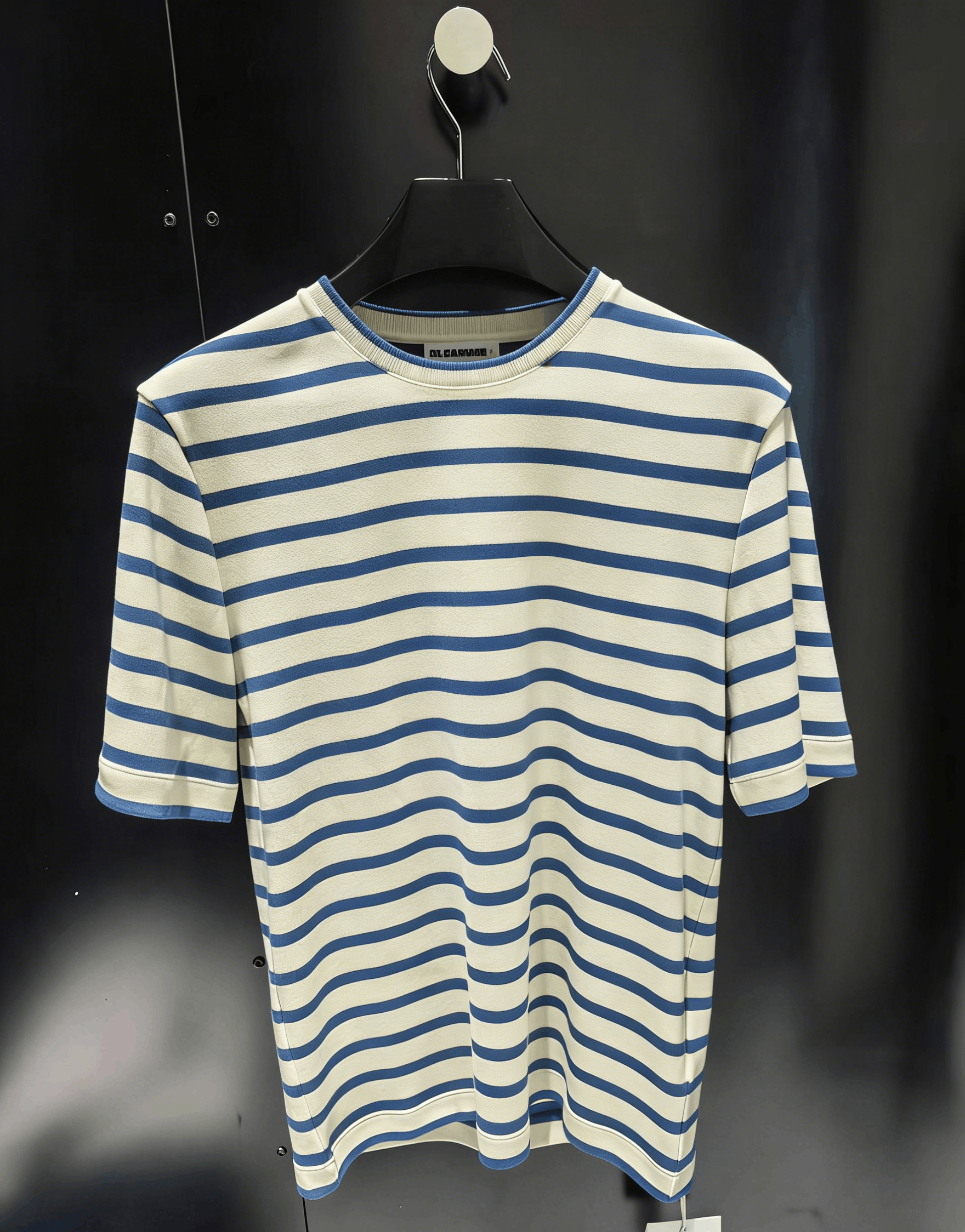 Jil Sander NWT Stripe T-Shirts - White/Blue, S,Jil Sander Size US S / EU 44-46 / 1 - 1 Thumbnail