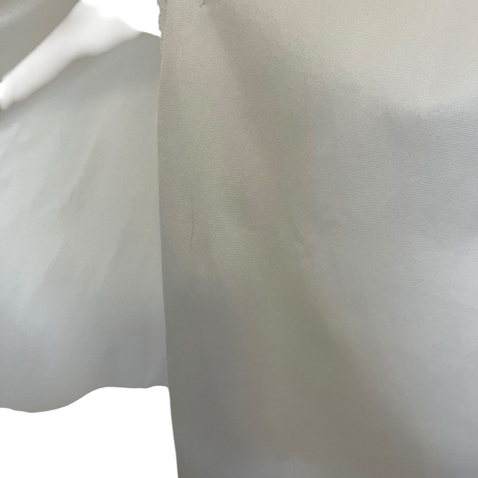 Vintage Vanity Fair | Vintage White Skirt Long Slip Slit Lace 27” Size ONE SIZE - 5 Thumbnail