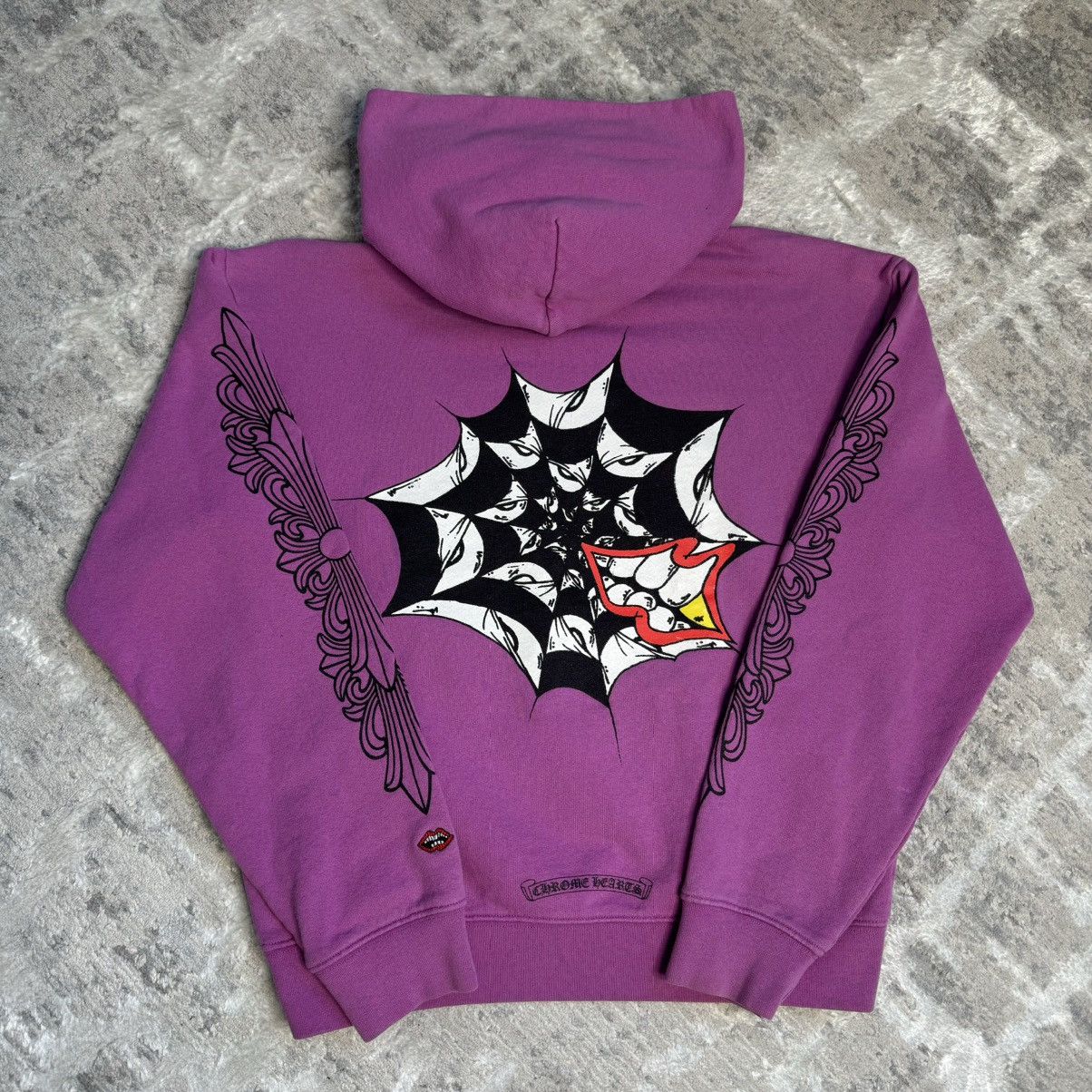 Chrome Hearts クロムハーツ Matty Boy Spider Web パーカー Chrome Hearts Matty Boy Spider Web Hoodie Purple メンズ