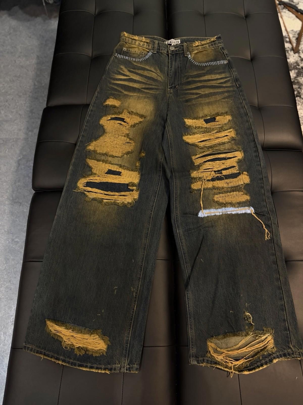 Vale Valley Baggy Denim BlueJeans Size 30 (NEW) Authentic Pants Size US 30 / EU 46 - 2 Thumbnail