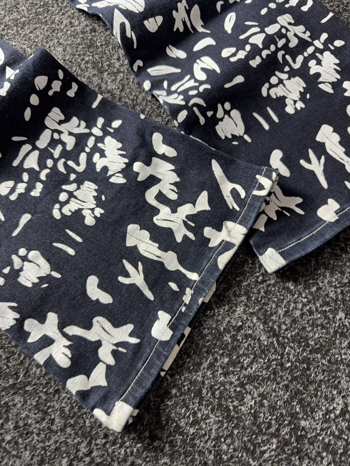 Japanese Brand Avant Garde 00s Crazy Age Graphic Flared Jeans Y2K Pattern Size 28" / US 6 / IT 42 - 14 Thumbnail