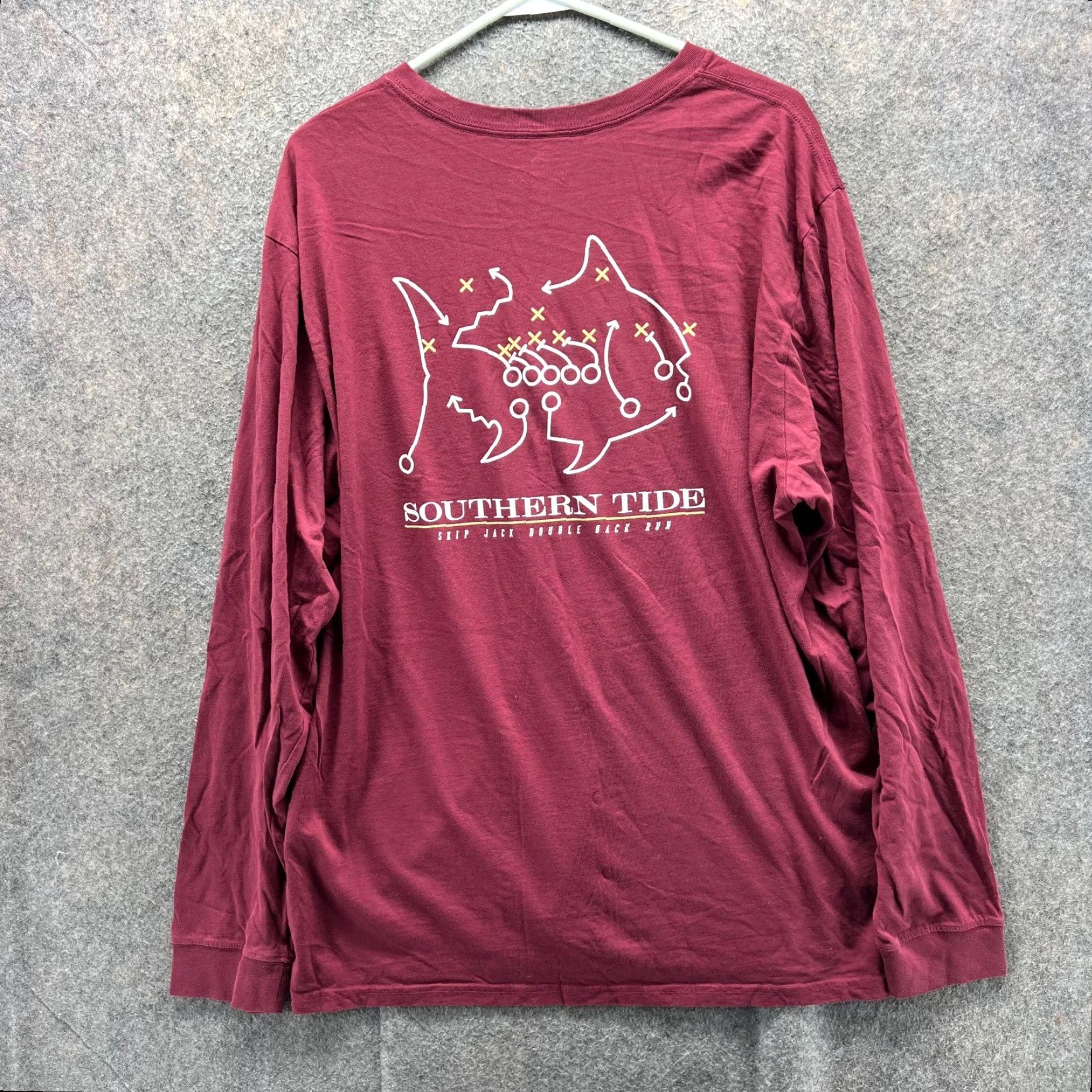 Southern Tide Southern Tide Shirt Mens XL Red Long Sleeve Pocket Crew Neck Size US XL / EU 56 / 4 - 2 Thumbnail