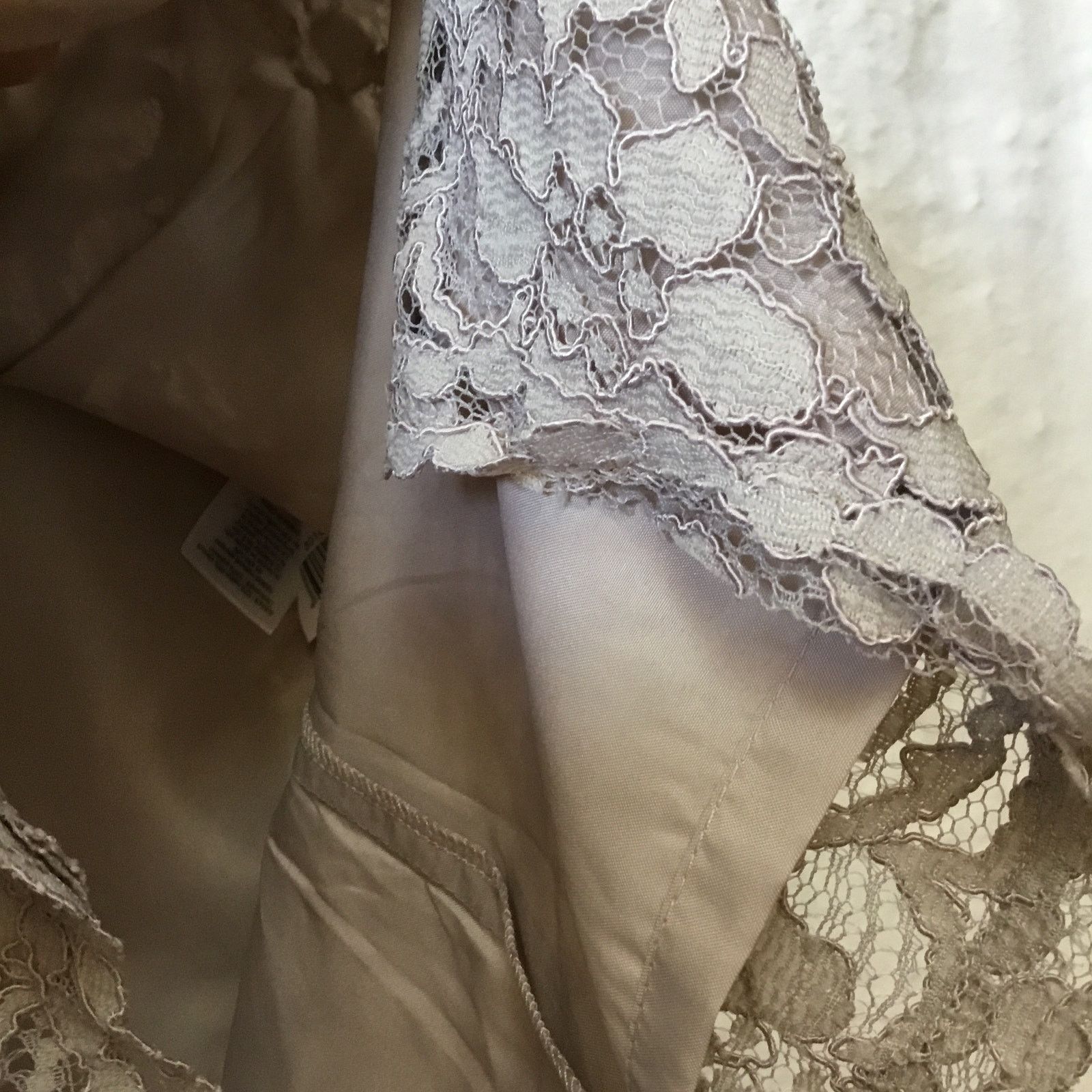 Other David Bridal Short Mocha Lace Dress with V-Neck Size XS / US 0-2 / IT 36-38 - 18 Thumbnail