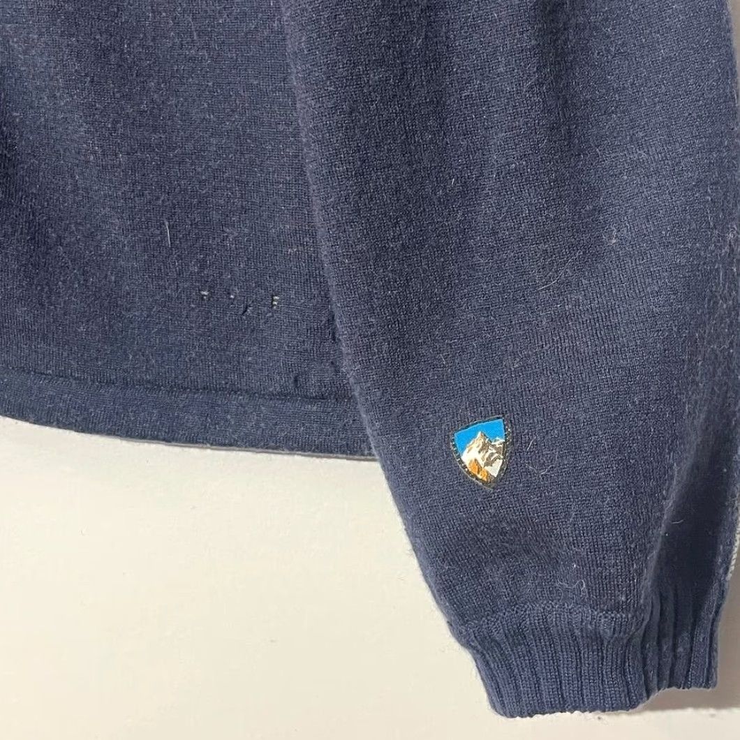 Vintage KUHL Mens Full Zip Sweater Navy Blue Striped 100% Merino Wool Knit Lined L Mens L Size US L / EU 52-54 / 3 - 3 Thumbnail