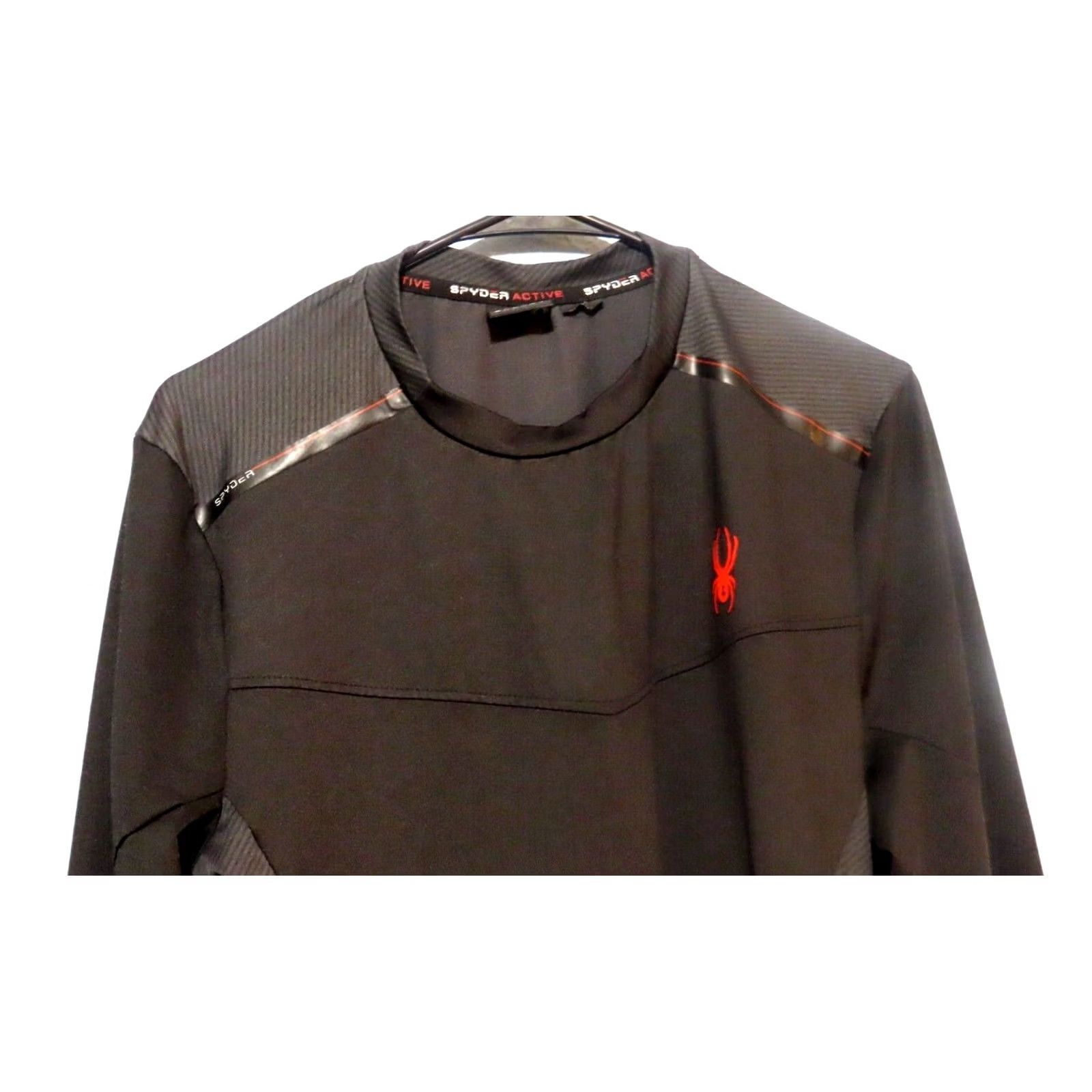 Spyder Spyder Active Men’s Pullover Shirt Long Sleeve Black Polyester Moisture-Wicking Regular Fit for Cross Training Running Walking - L Size US L / EU 52-54 / 3 - 3 Thumbnail