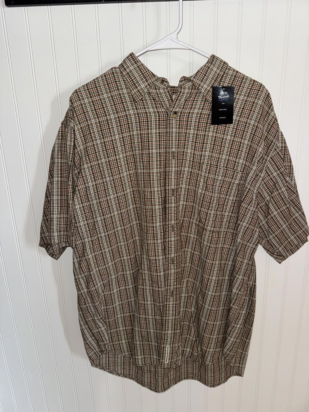 Fieldmaster Vintage Fieldmaster XL Short Sleeve Cotton Plaid Shirt Size US XL / EU 56 / 4 - 1 Thumbnail