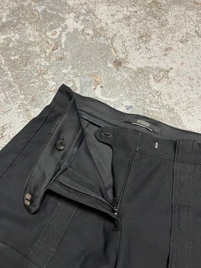 Gianfranco Ferre × Vintage 2000s Gianfranco Ferré Black Straps Pants Size US 30 / EU 46 - 9 Thumbnail