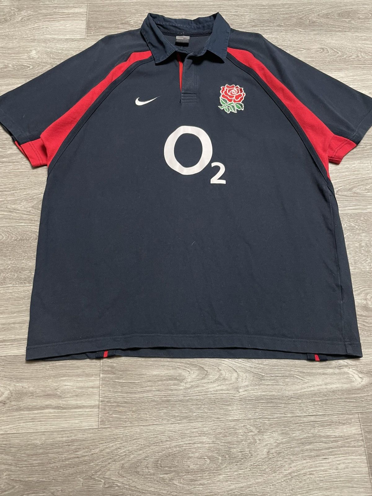 Nike Vintage Nike O2 England Rugby Jersey Polo Shirt Size US XL / EU 56 / 4 - 3 Thumbnail