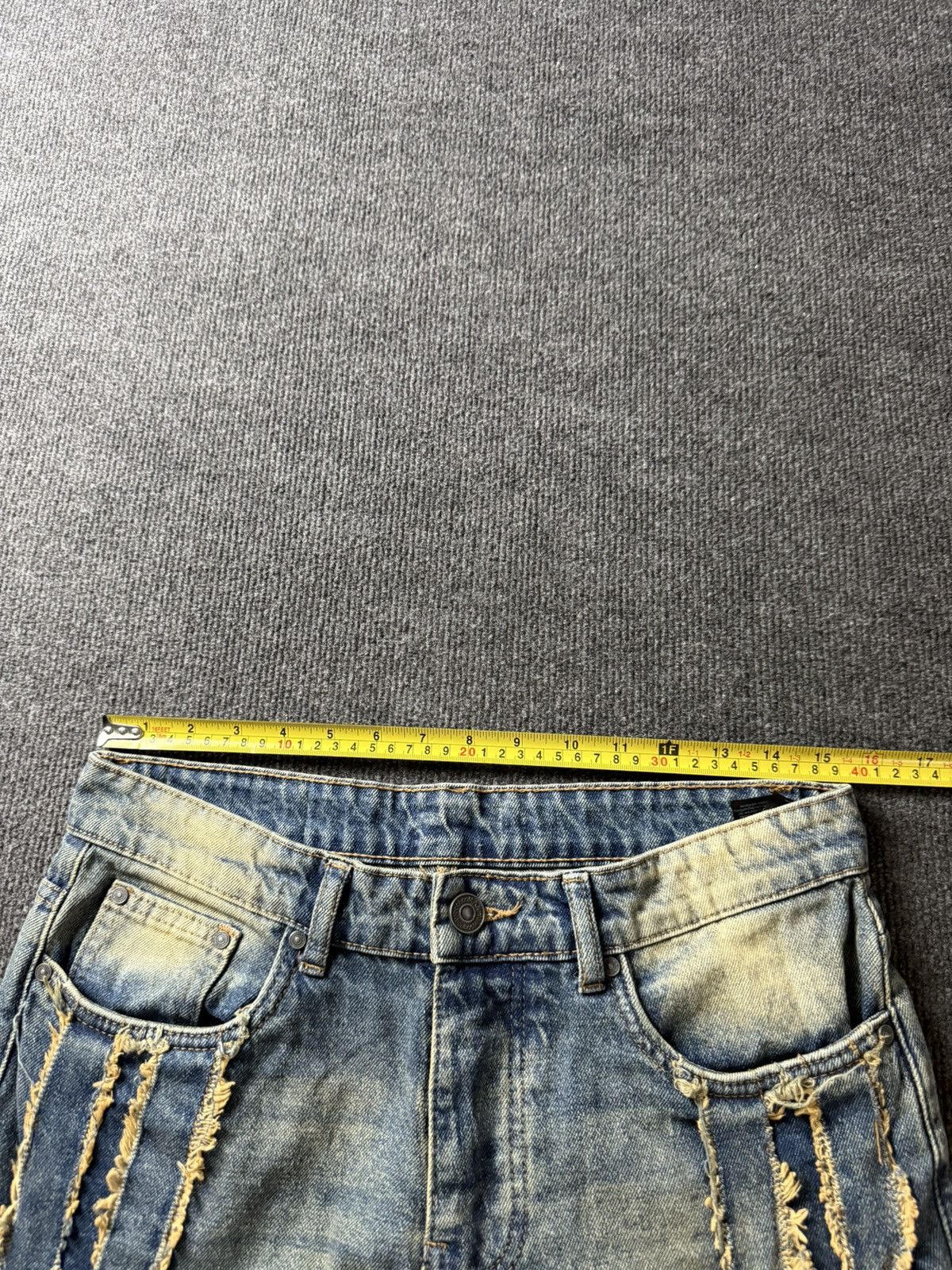 Japanese Brand Japanese Avant Garde Punk Style Distressed Panel Denim Jeans Size US 30 / EU 46 - 16 Thumbnail