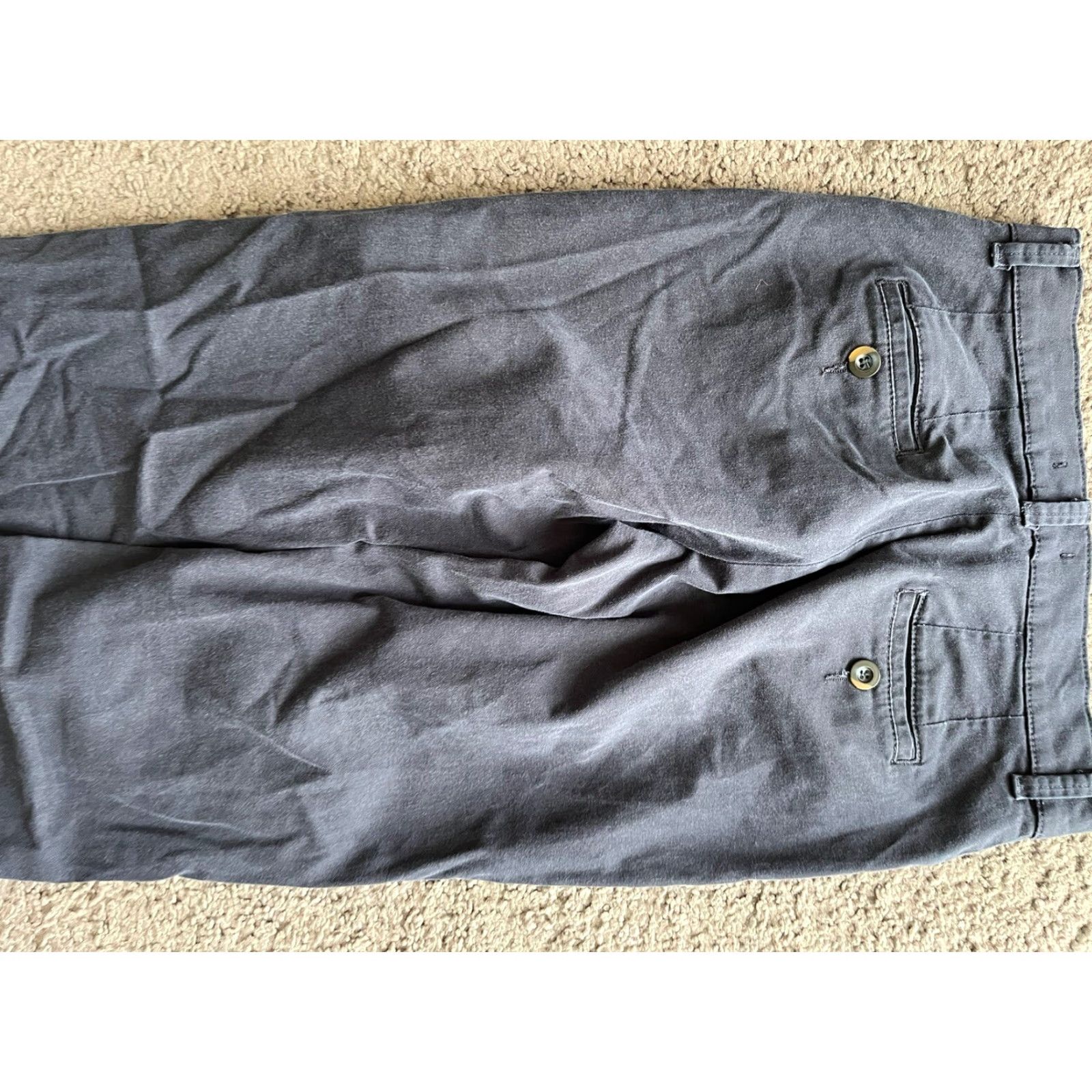 Lee LEE Chino Pants Women Regular Small/Size 4 Short Blue Straight Leg Cotton Blend Belt Loops Pockets Vintage No Size 27" / US 4 / IT 40 - 4 Thumbnail