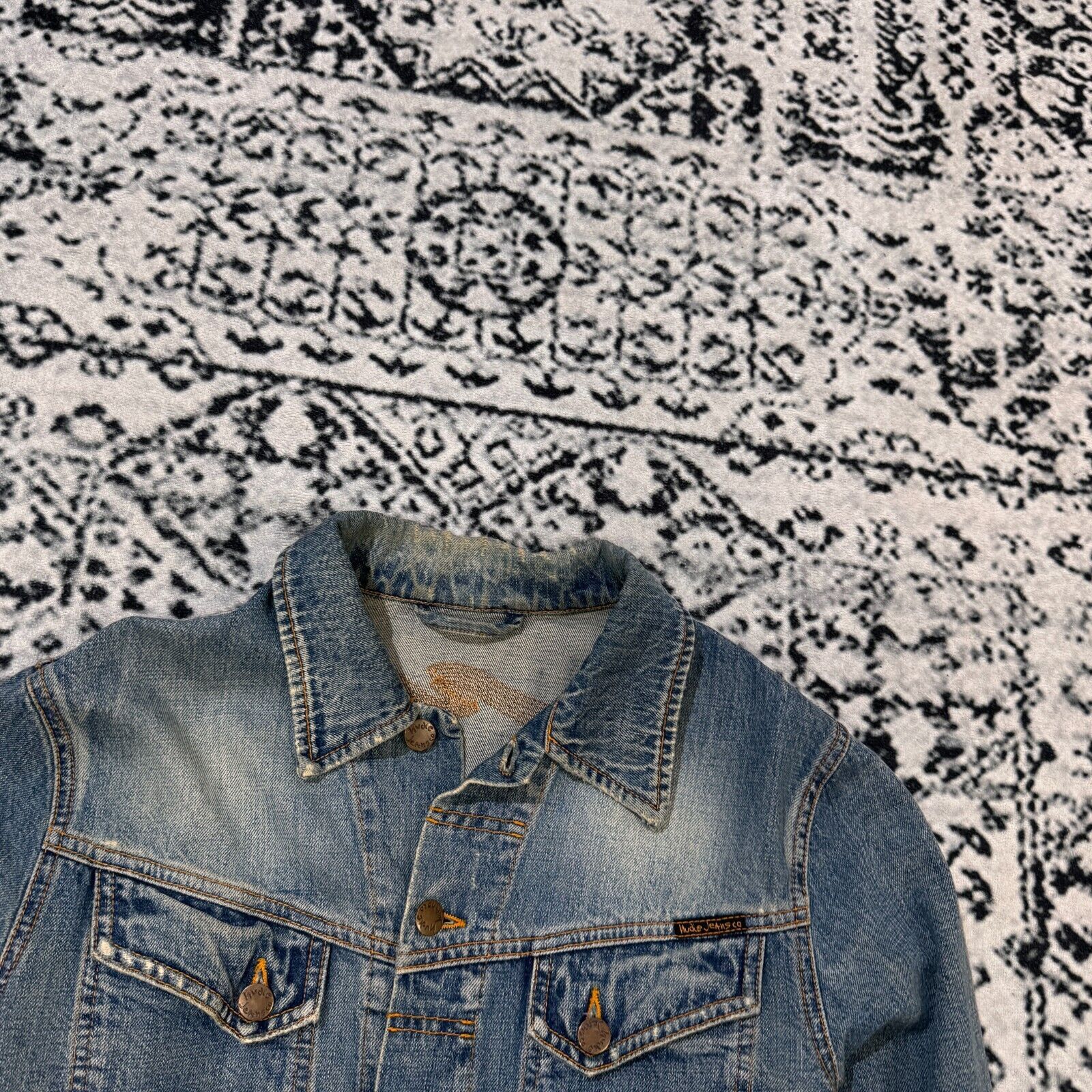 Nudie Jeans × Vintage Vintage Nudie Jeans Blue Cotton Denim Trucker Jacket Size S Size US S / EU 44-46 / 1 - 8 Thumbnail