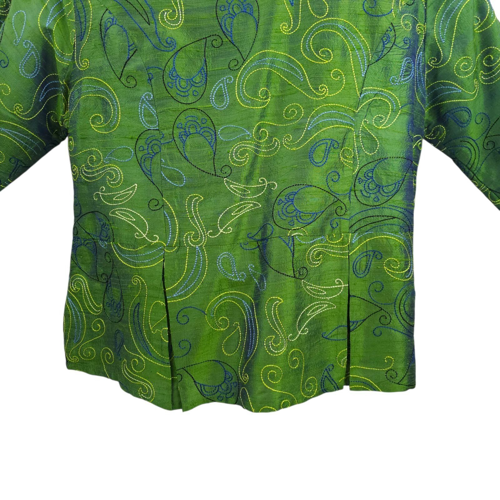 Other Bleu Bayou XL Paisley Silk Jacket Ruffle Lagenlook Fairycore Size XL / US 12-14 / IT 48-50 - 15 Thumbnail