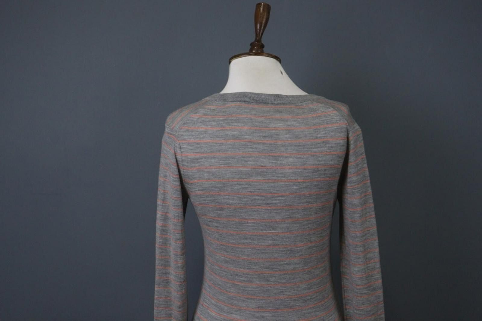 Icebreaker Icebreaker Gray Striped Wool Pullover Knit Top Size S Size S / US 4 / IT 40 - 11 Thumbnail