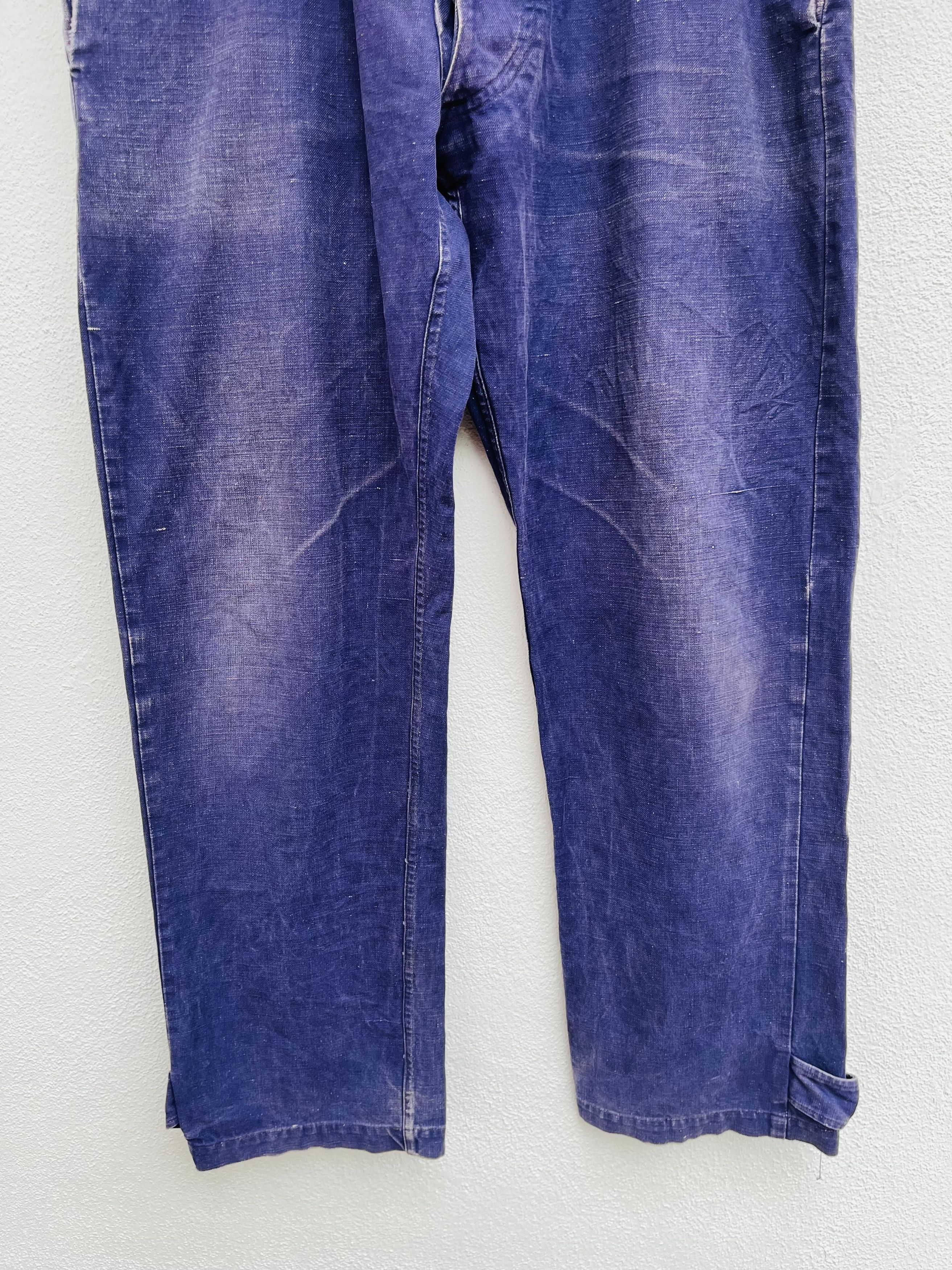 Vintage Vintage 1940s 50s Vintage French Army Work Trousers Size US 34 / EU 50 - 4 Thumbnail