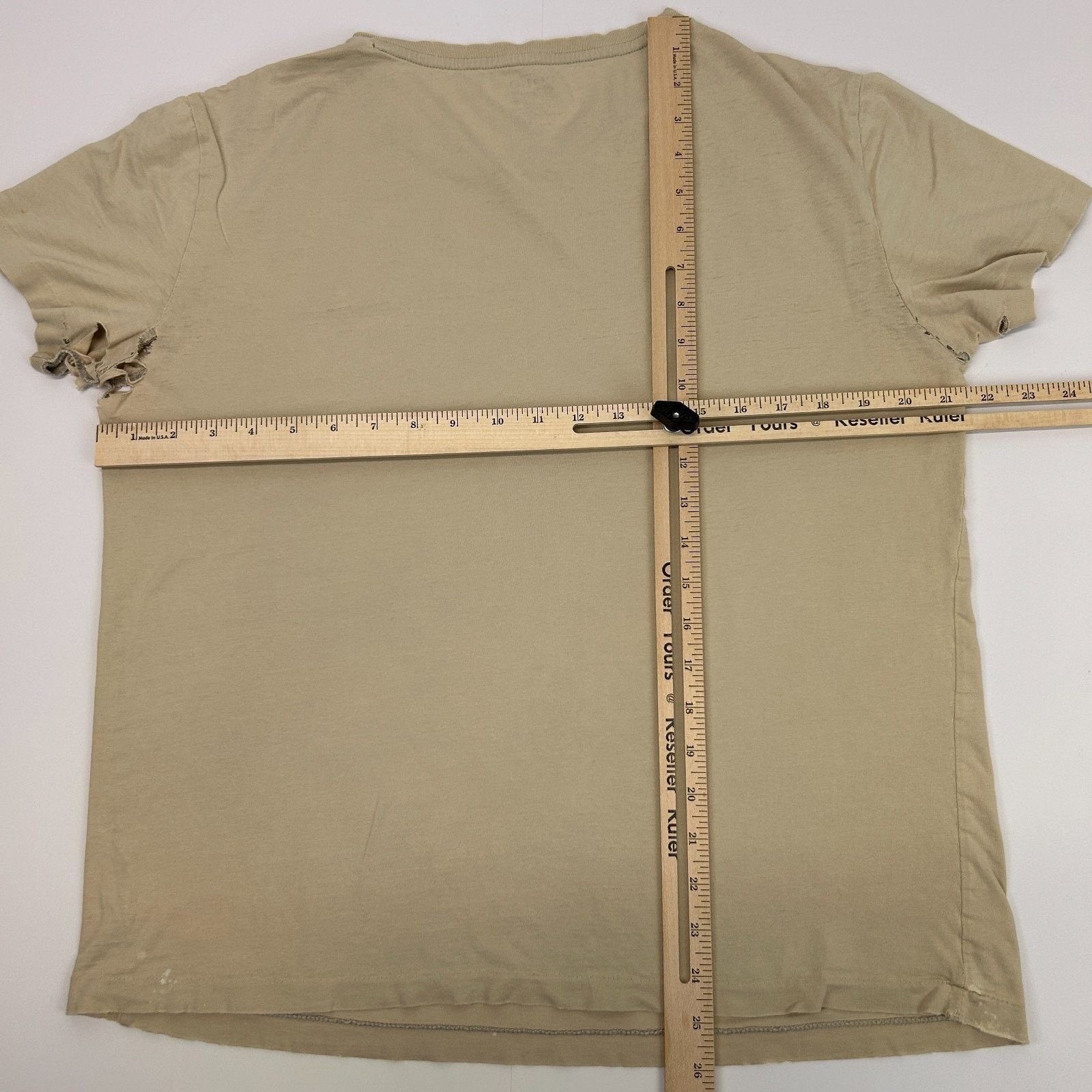 Polo Ralph Lauren Distressed Polo Ralph Lauren T Shirt Mens M Medium Beige Size US M / EU 48-50 / 2 - 9 Thumbnail