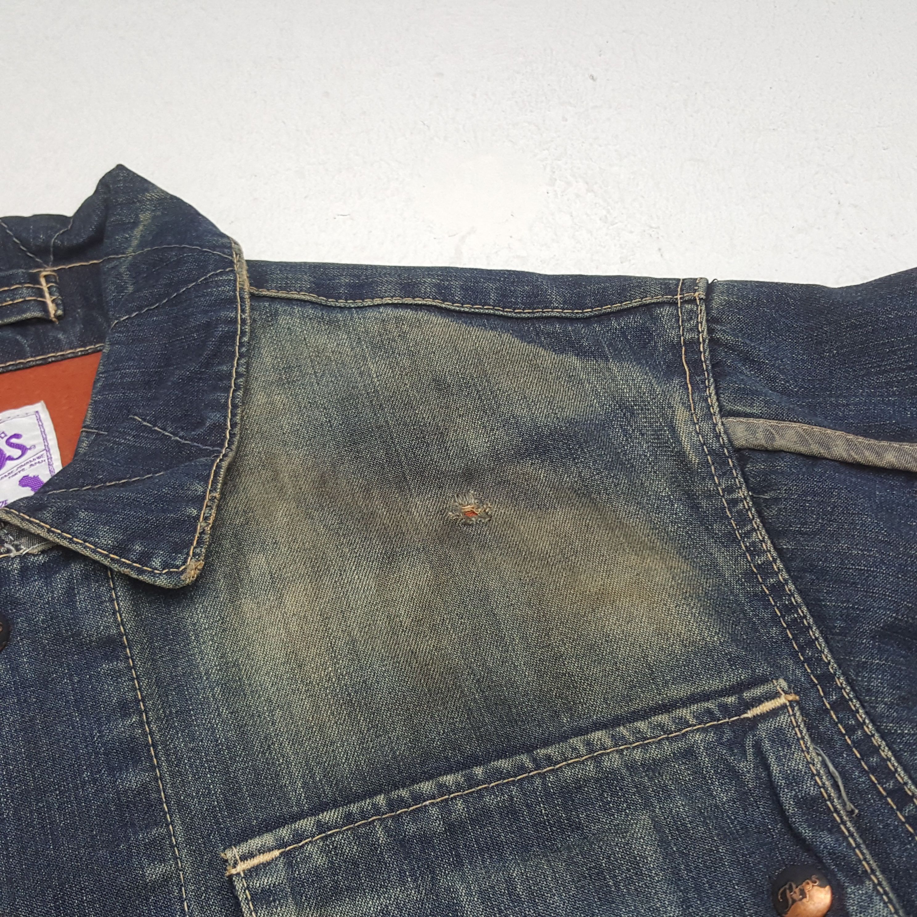 Prps Vintage PRPS Acid Wash Denim Bikers Punk Jacket Size US M / EU 48-50 / 2 - 8 Thumbnail