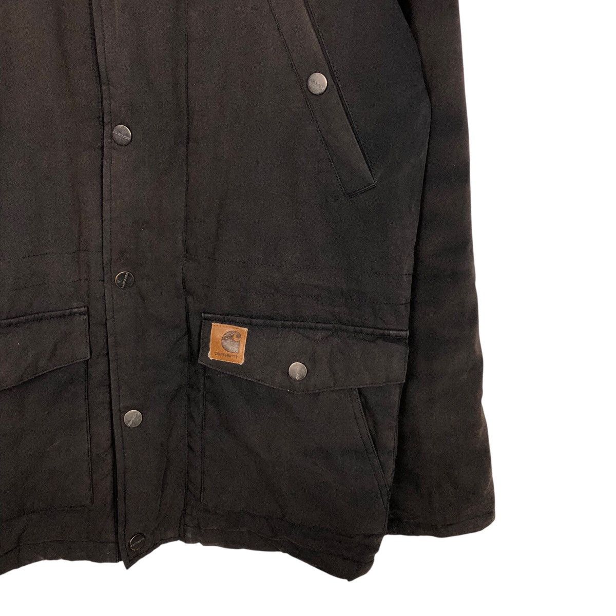 Carhartt Carhartt Hooded Work Jacket Black Canvas Full Zip Size US XS / EU 42 / 0 - 6 Thumbnail