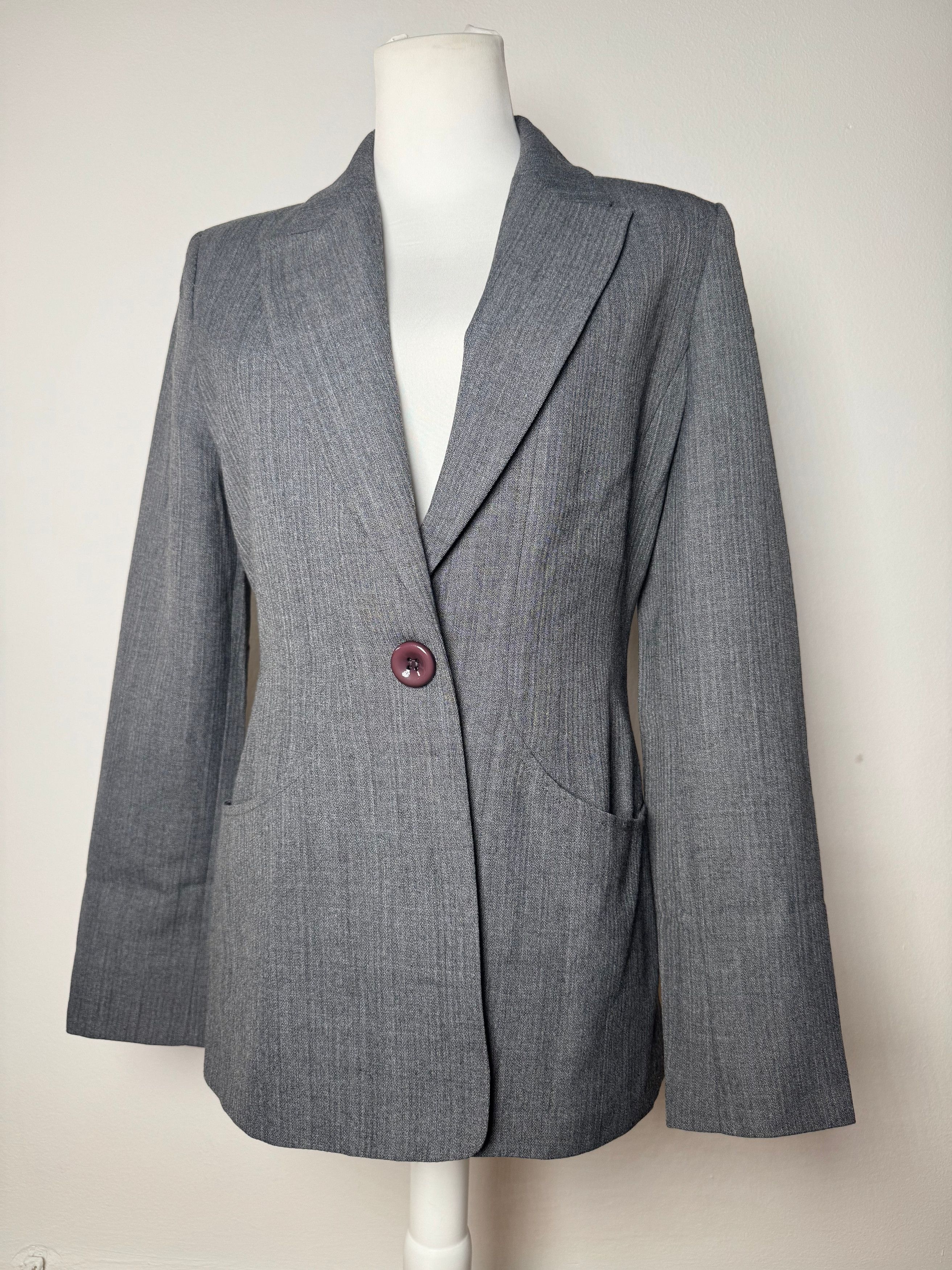 Fendi Vintage Roma Wool Blazer 38/M Grey Size XS / US 0-2 / IT 36-38 - 1 Thumbnail