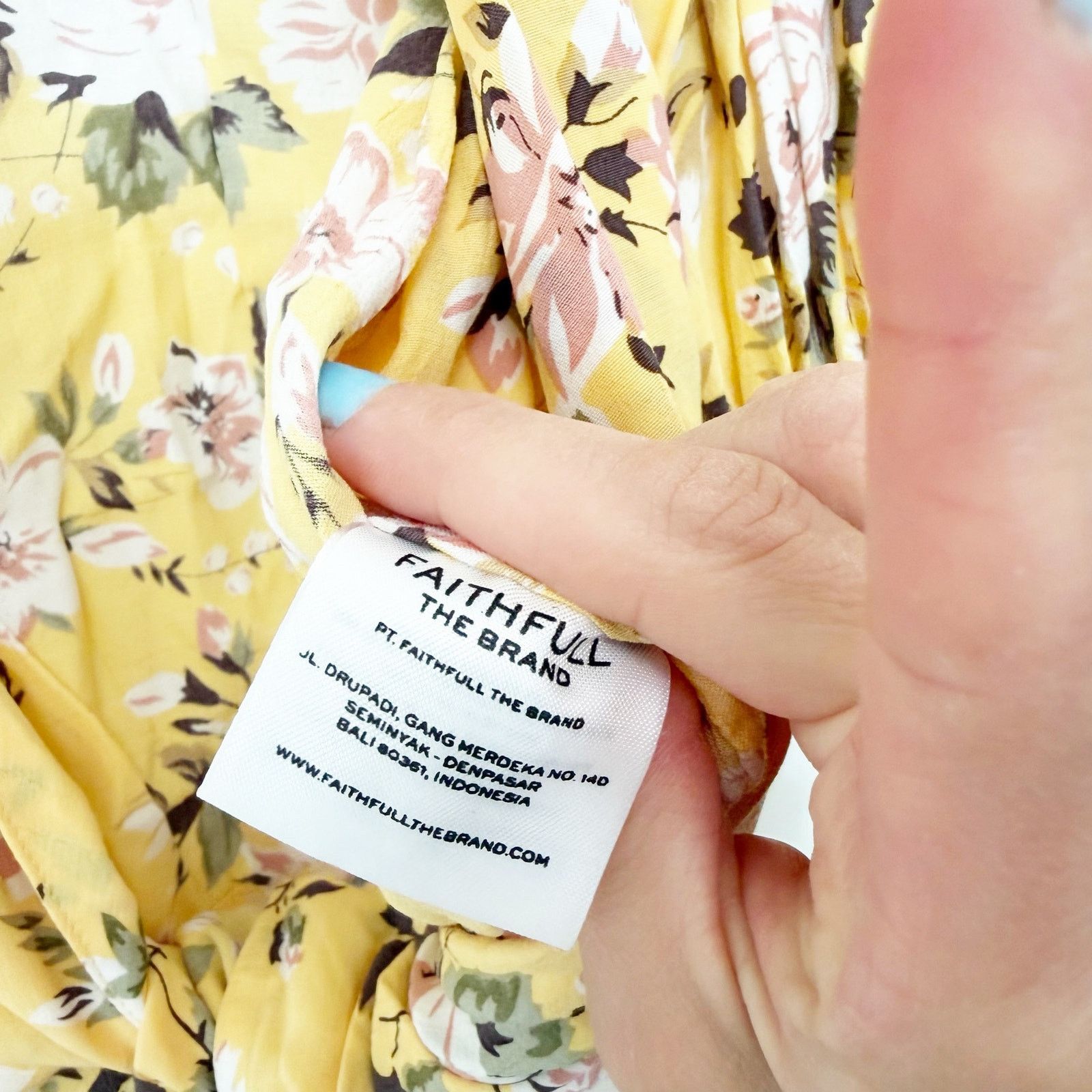 Other Faithfull The Brand Mali Yellow Floral Wrap Top Sz S Size S / US 4 / IT 40 - 5 Thumbnail