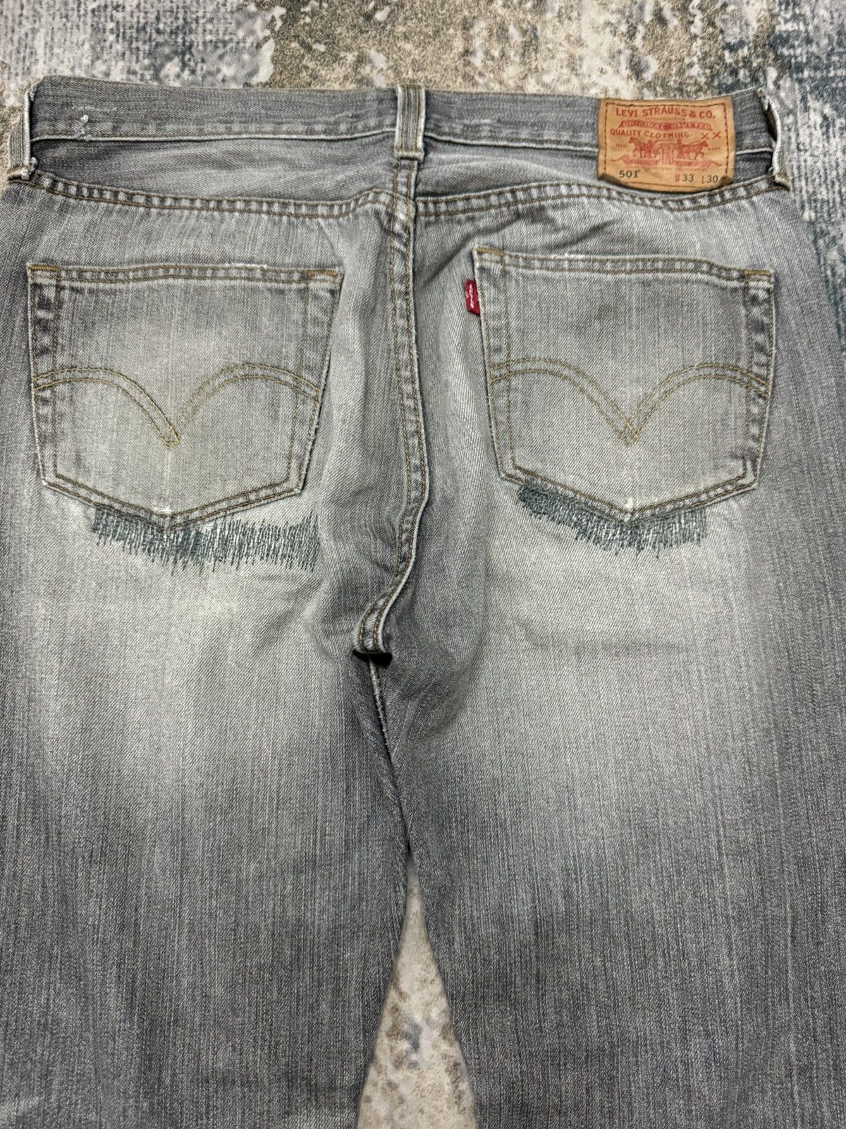 Levi's Levis 501 Distressed Button Denim Jeans Size US 32 / EU 48 - 11 Thumbnail