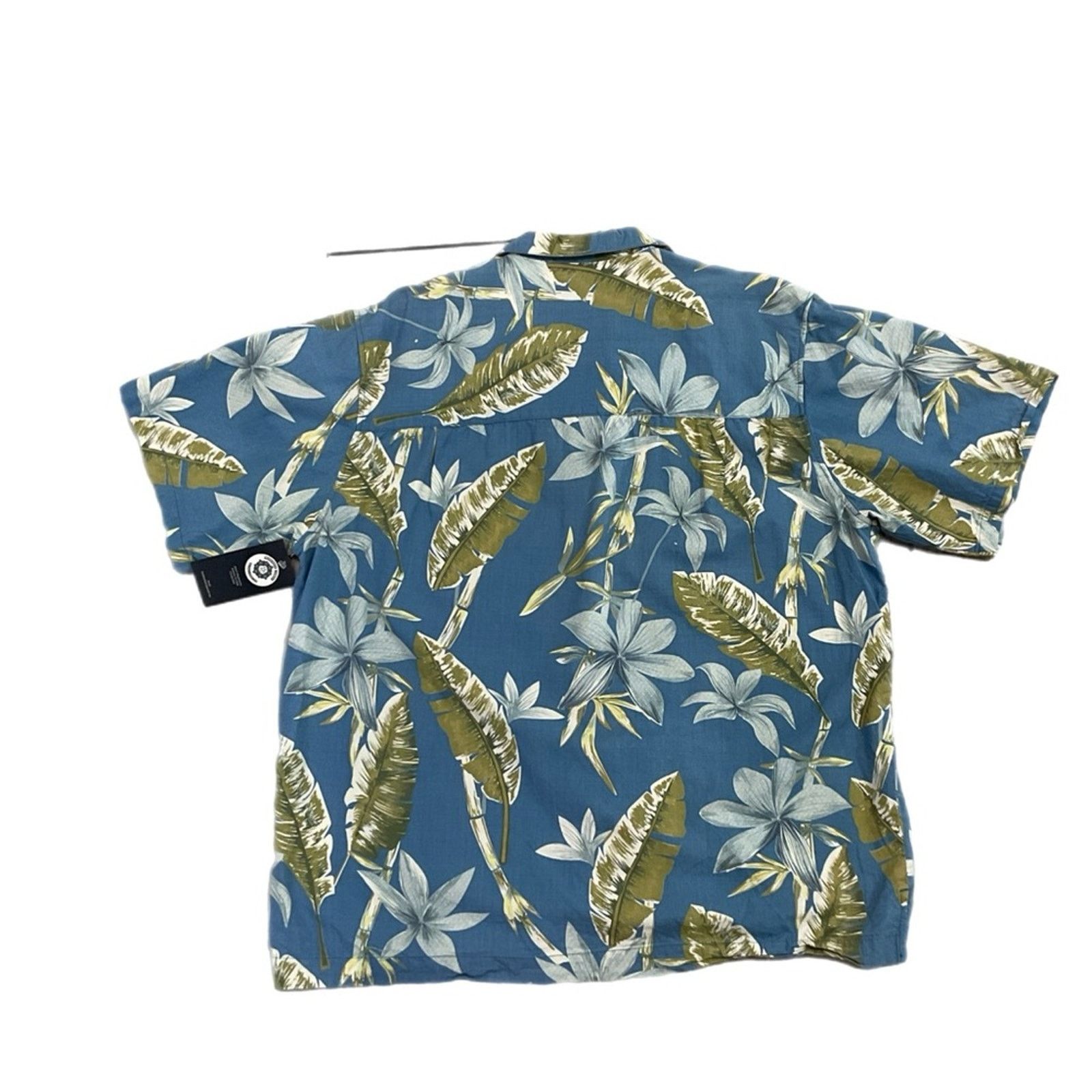 Vintage Joe Marlin 2XL Blue Green Leaf Hawaiian Button-Up Size US XXL / EU 58 / 5 - 2 Thumbnail