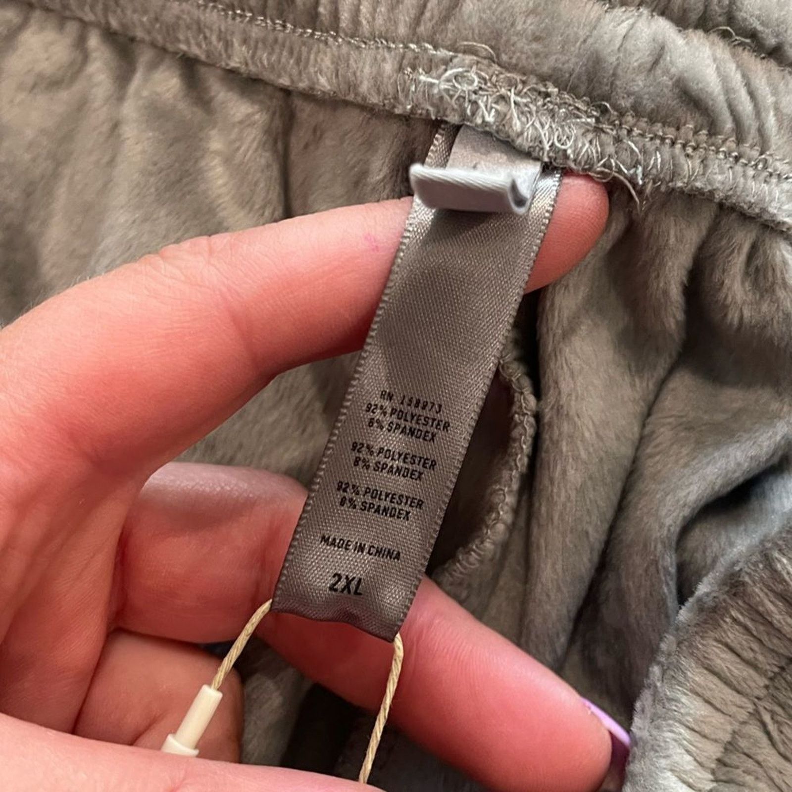 SKIMS NWT Skims Velour Track Pants Smoke Size 2X Size 31" - 10 Thumbnail