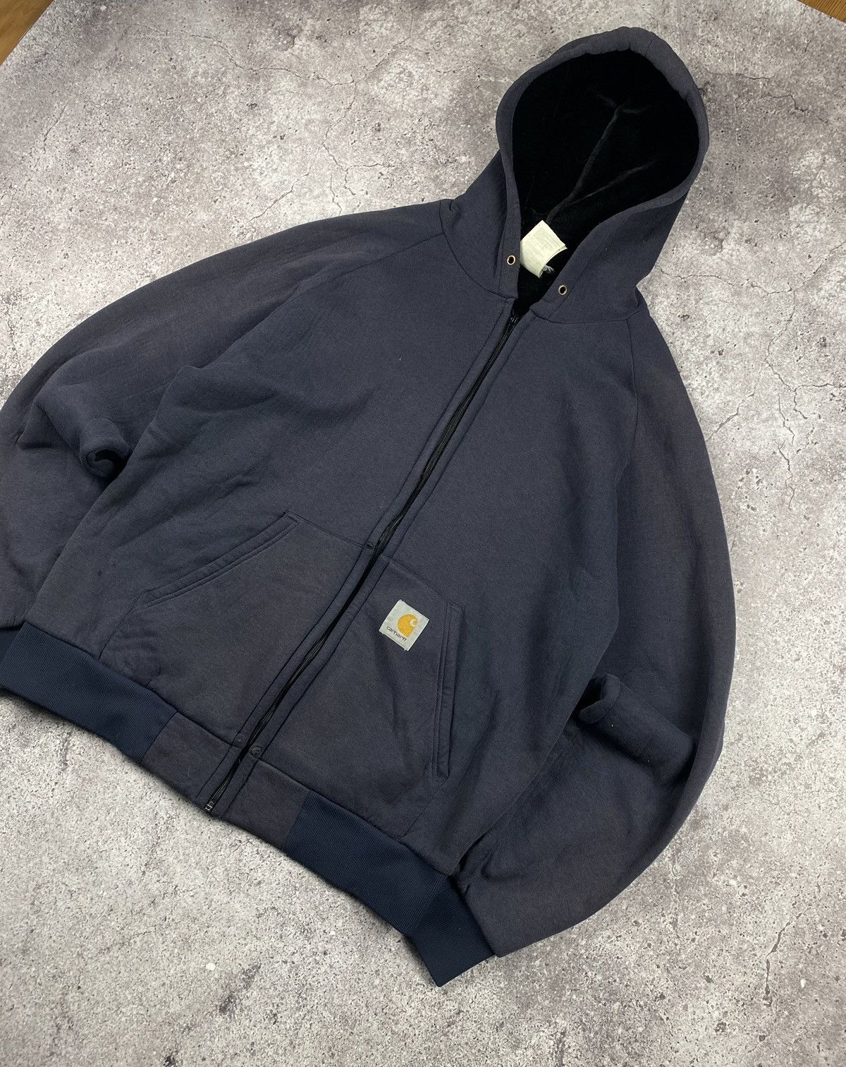 🔥DISTRESSED CARHART Y2K DETROIT FADED VINTAGE ZIP HOODIE 🔥