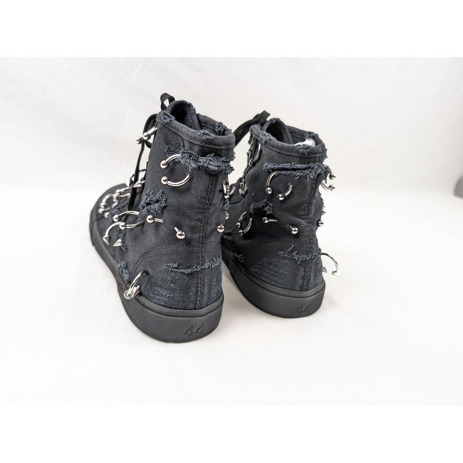 Balenciaga o1rshd1 Destroy Paris High Top Sneakers in Black Size US 9 / EU 42 - 16 Thumbnail