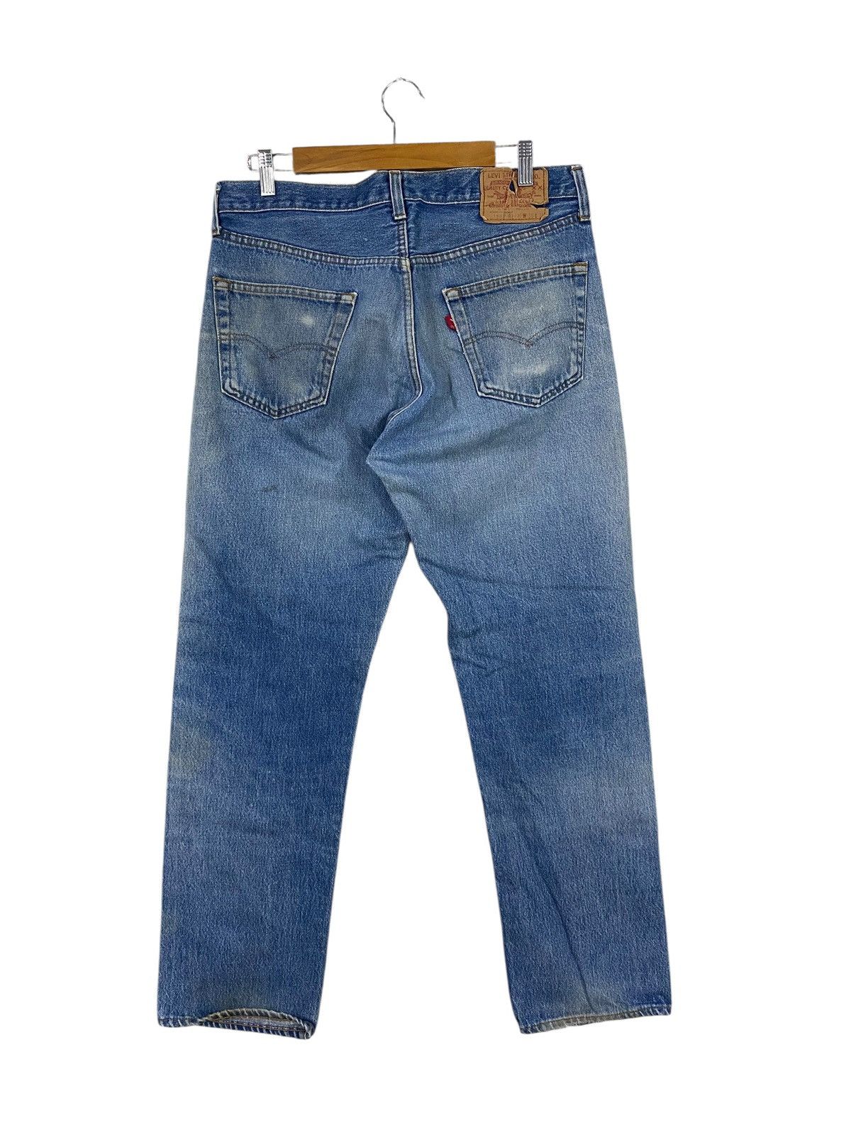 Levi's Vintage 70s 1501-0117 single R denim W35 distressed Size US 35 - 6 Thumbnail