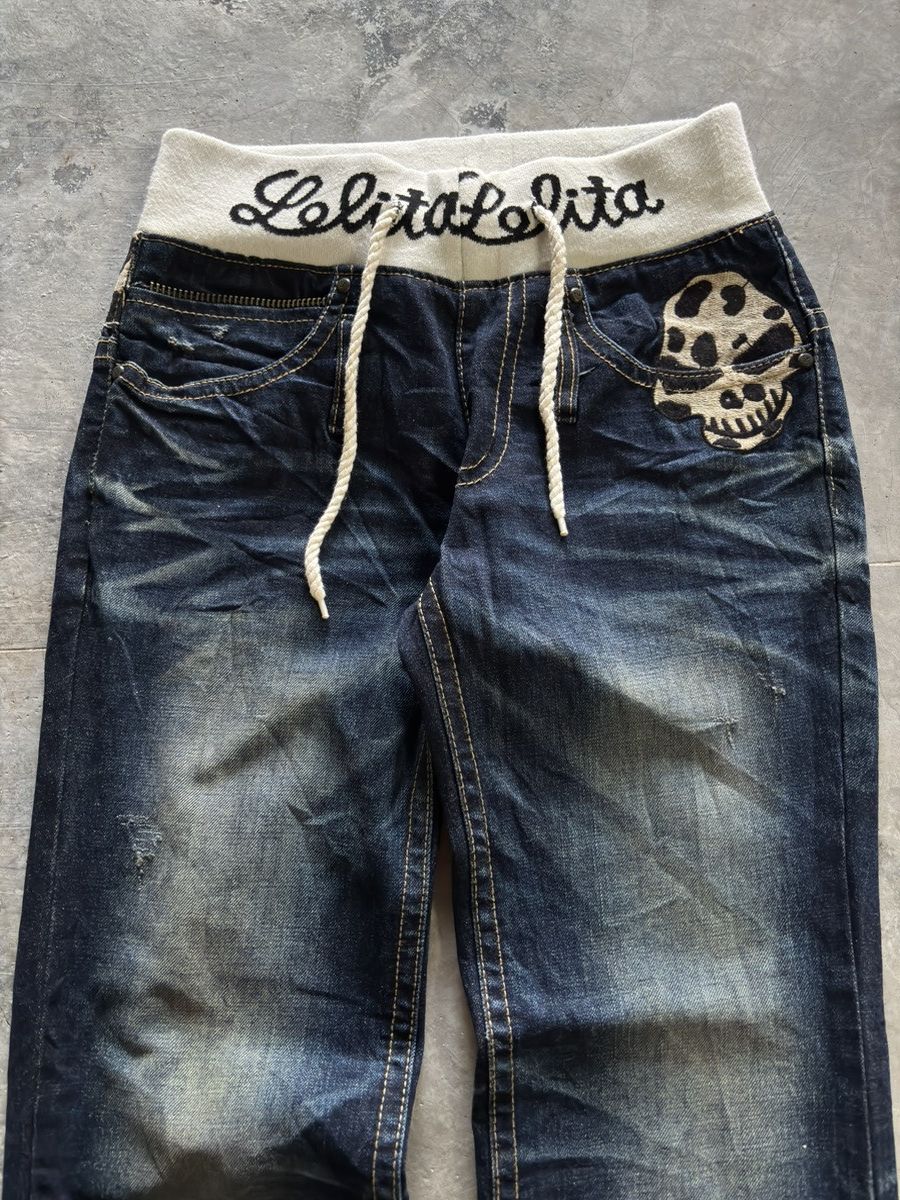 Japanese Brand LOLITA CONCERT CLUB elastic waist distressed yoshitomo nara Size US 29 - 2 Thumbnail