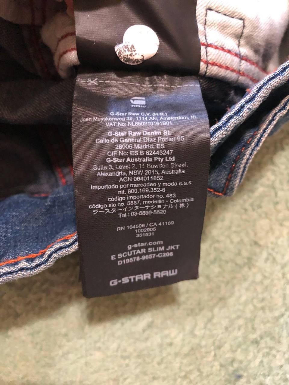 G-Star vintage jacket denim blue Y2K G-Star Raw logo Streetwear Size US XS / EU 42 / 0 - 4 Thumbnail