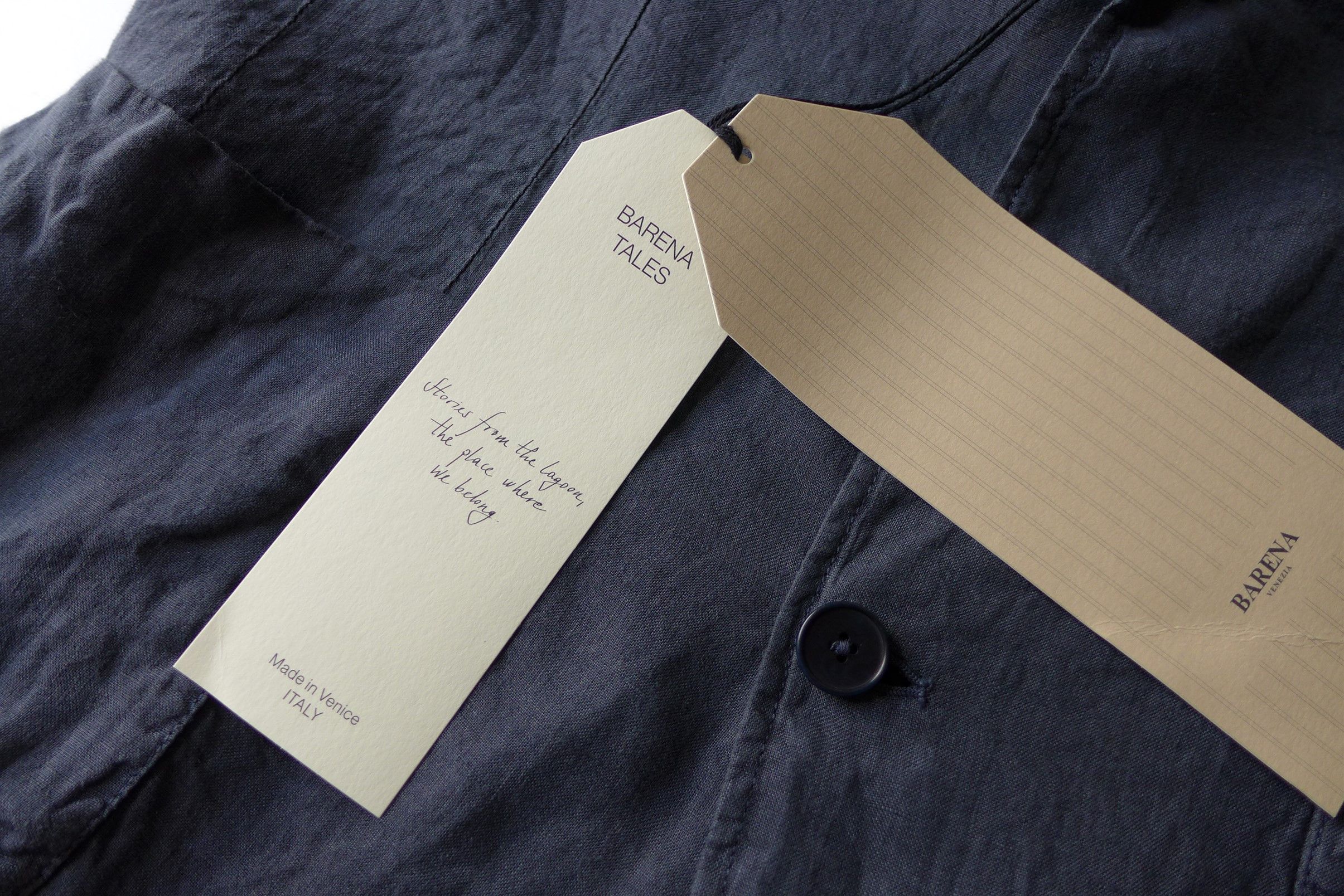 Barena Barena Rizzo Telino Unstructured Blazer - Navy Linen Size US M / EU 48-50 / 2 - 11 Thumbnail