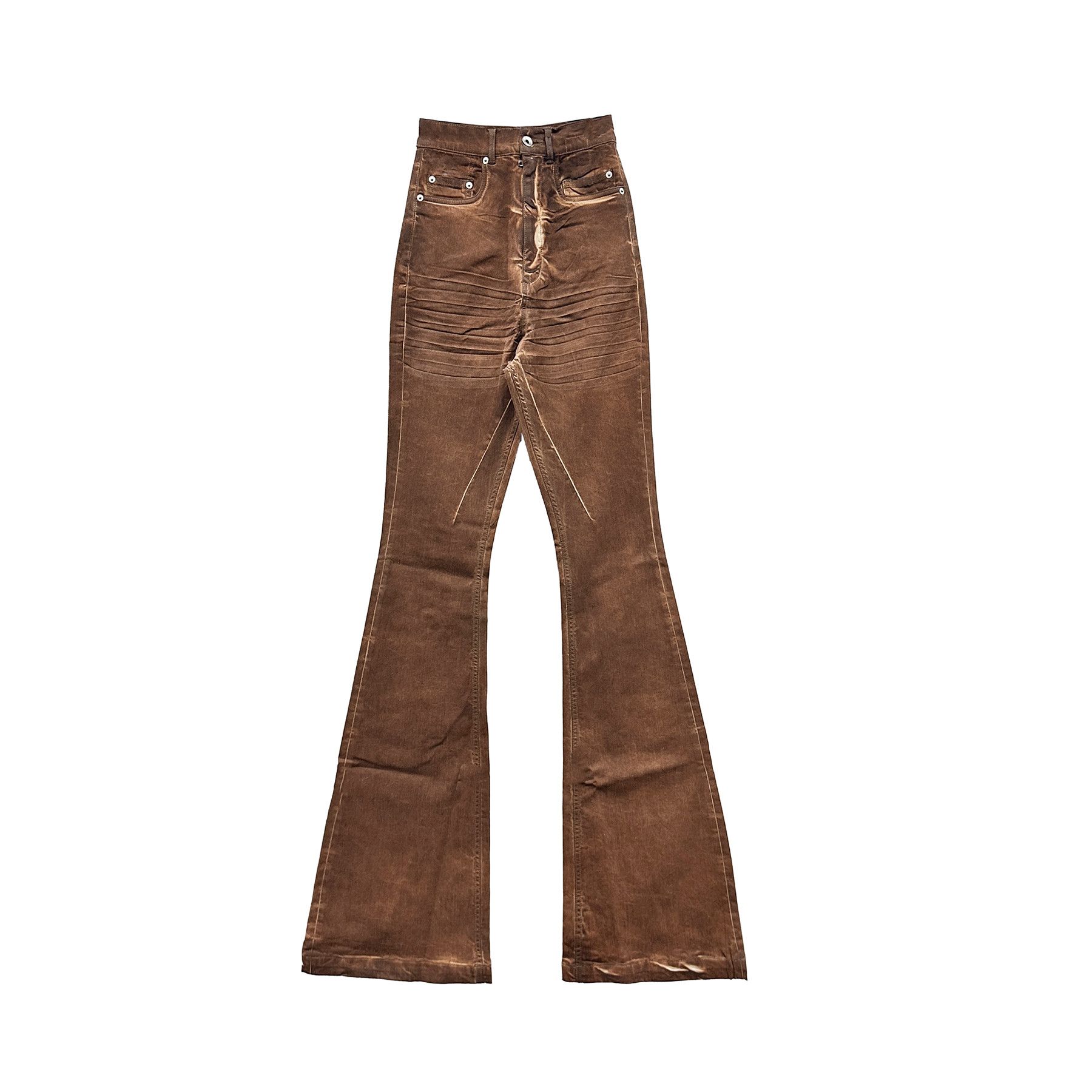 Rick Owens Drkshdw RICK OWENS DRKSHDW Bolan Bootcut Overdyed Foil Stretch Denim Size 25" / US 0 / IT 36 - 1 Thumbnail