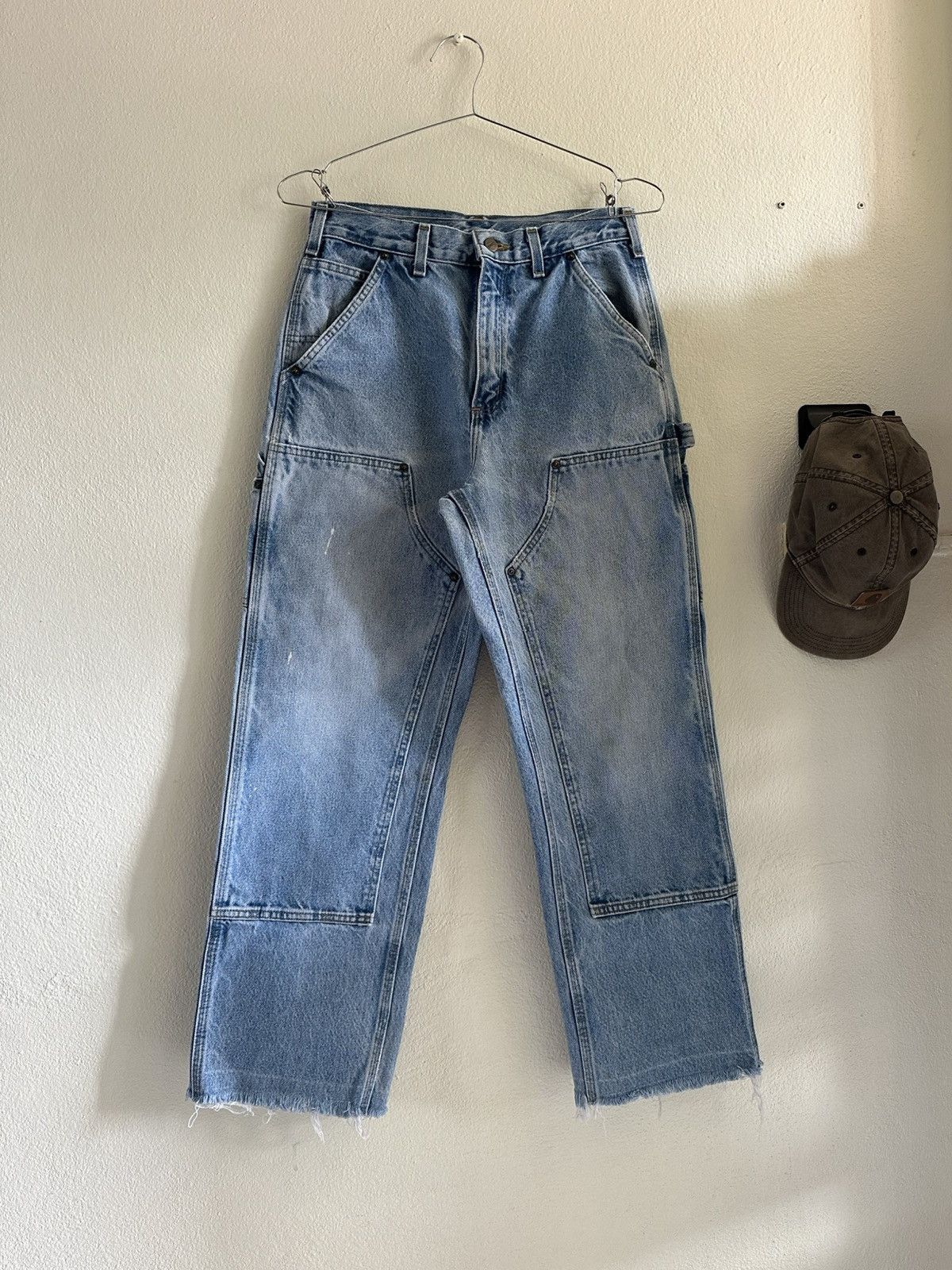 Carhartt (29x29) Vintage Faded Carhartt Double Knee B73 DST Size US 29 - 3 Thumbnail