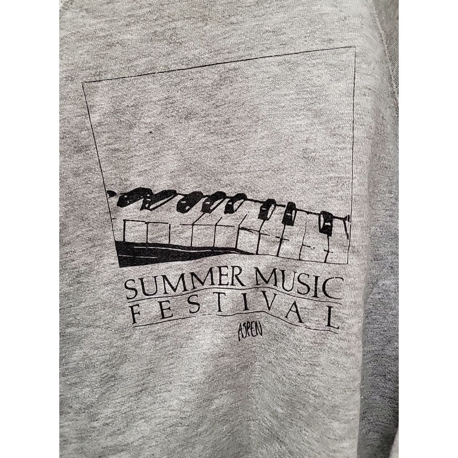 Vintage VINTAGE Sweatshirt Men 2XL Gray Music Aspen Summer Festival Pullover Vintage Distressed Front Sleeve Chest 23 Length 29 Size US XXL / EU 58 / 5 - 2 Thumbnail